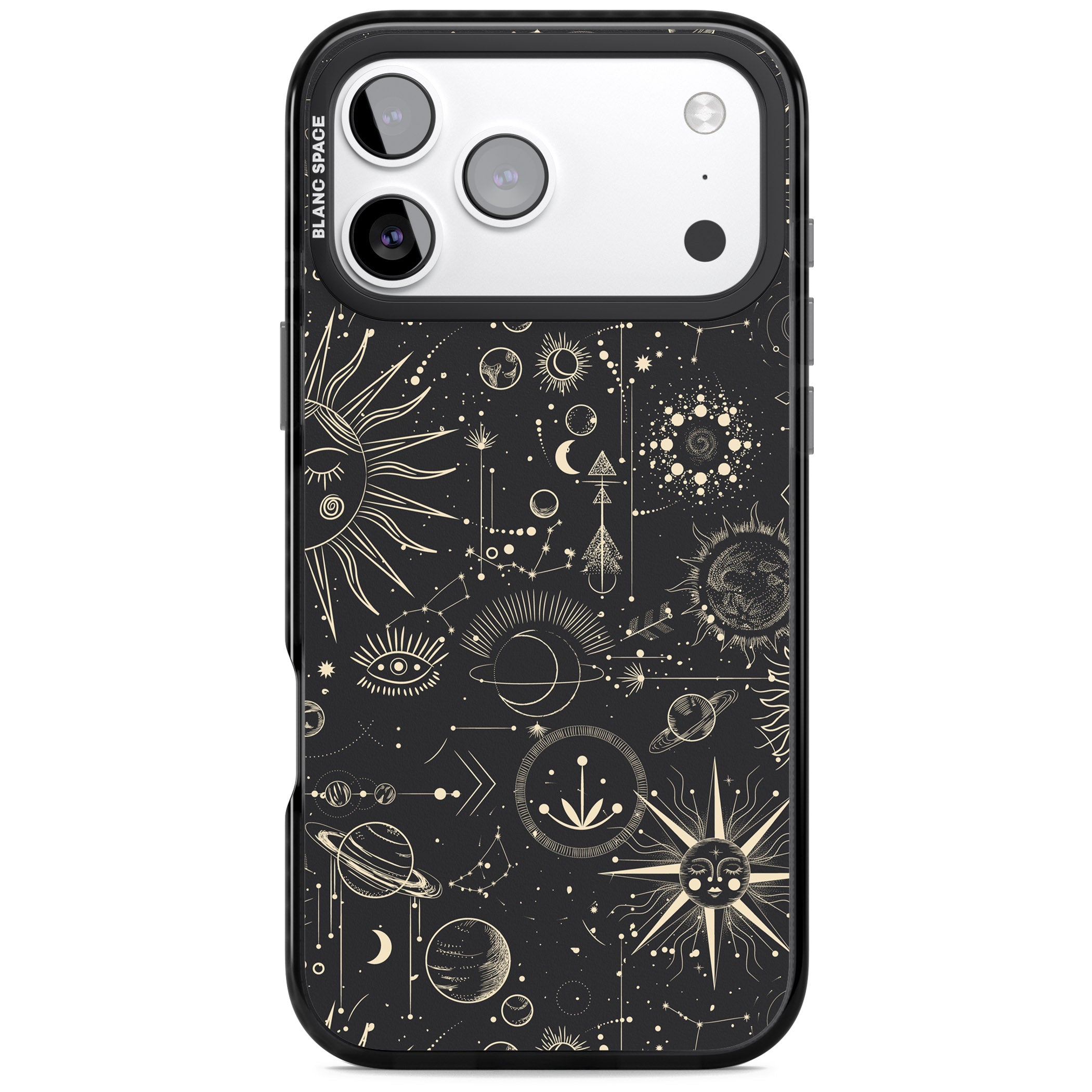 Cosmic Suns And Planets iPhone 17 Pro Impact Pro Black Phone Case