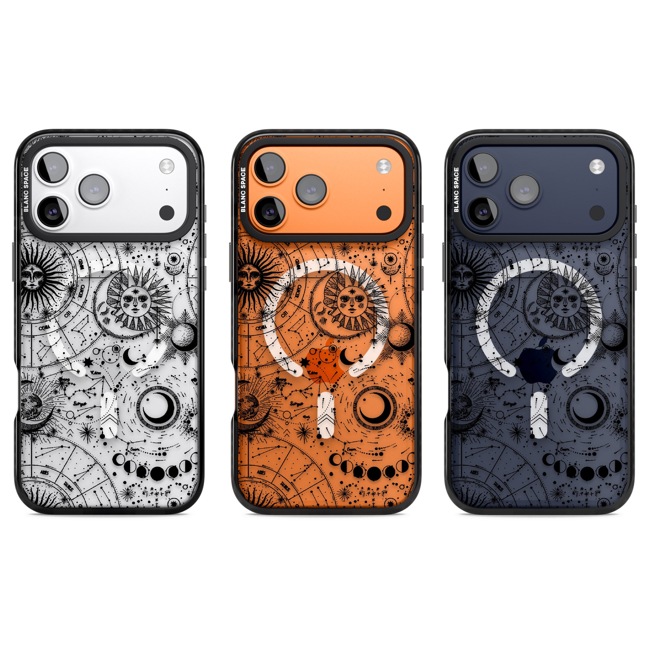 Celestial Zodiac iPhone 17 Pro Impact Pro Black Phone Case APT Impact Protection