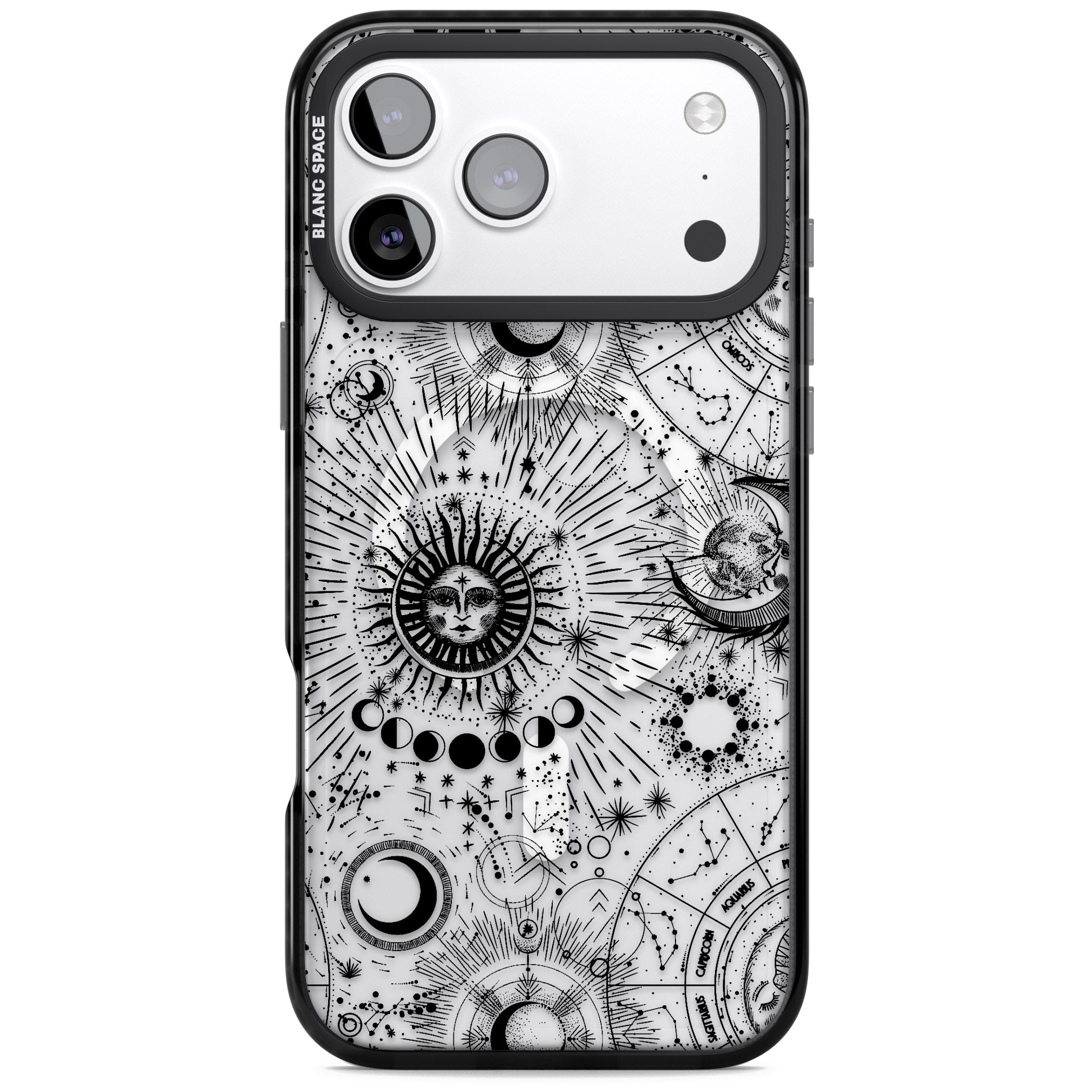 Suns & Zodiac Solar Chart iPhone 17 Pro Impact Pro Black Phone Case