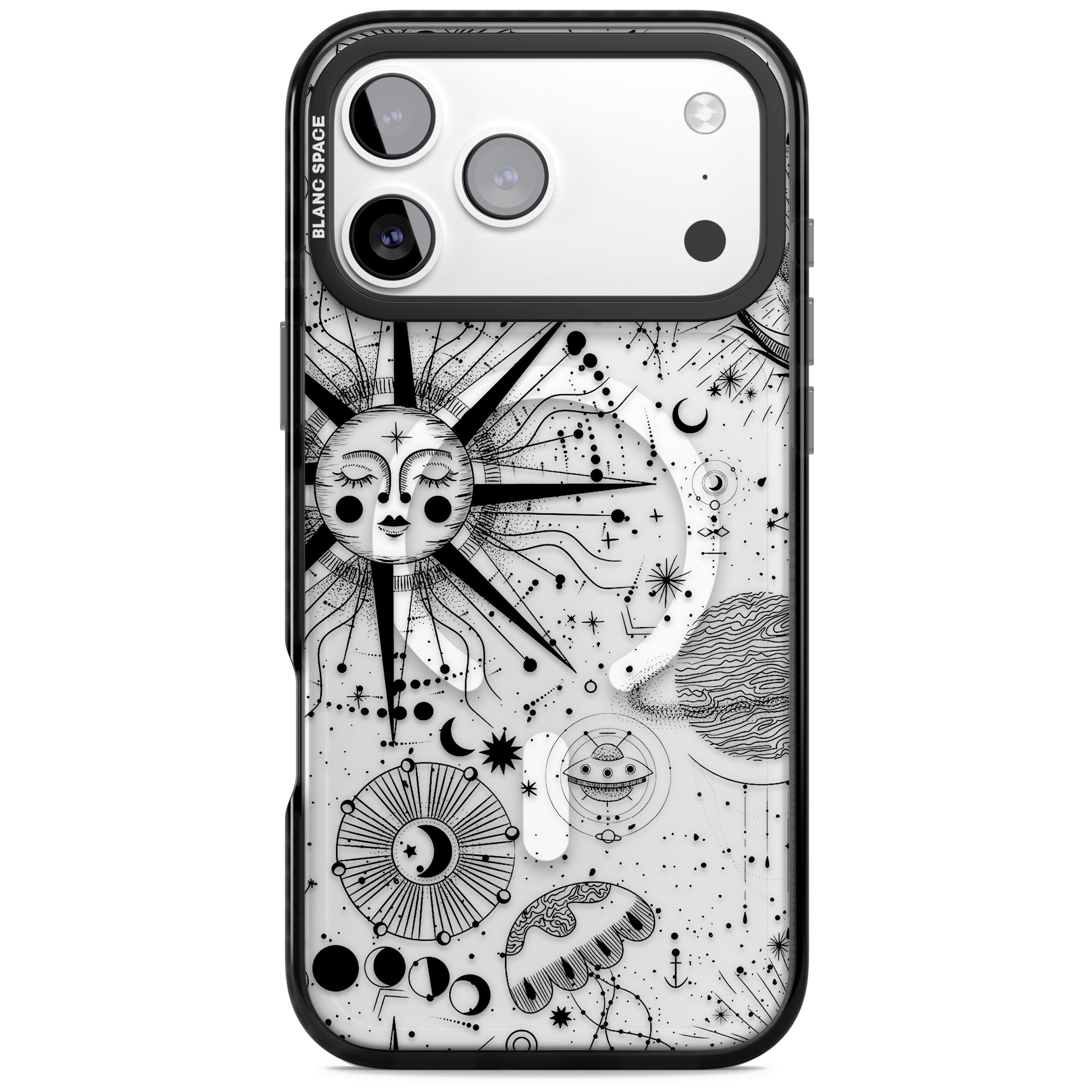 Cosmic Sun Zodiac iPhone 17 Pro Impact Pro Black Phone Case