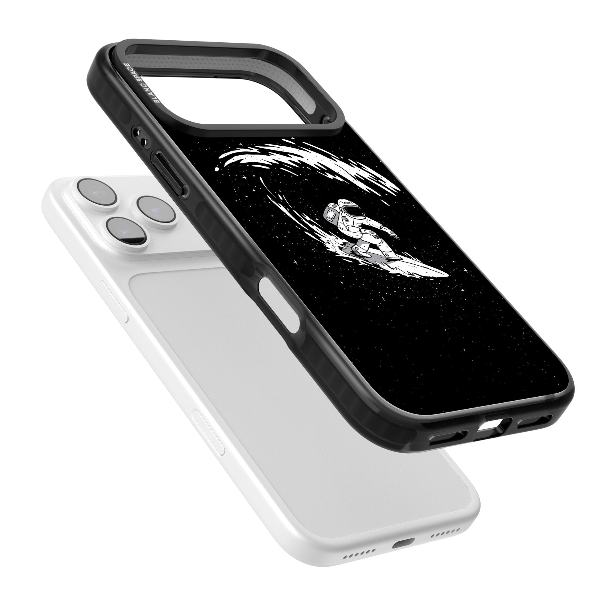 Cosmic Surf iPhone 17 Pro Impact Pro Black Phone Case Colours
