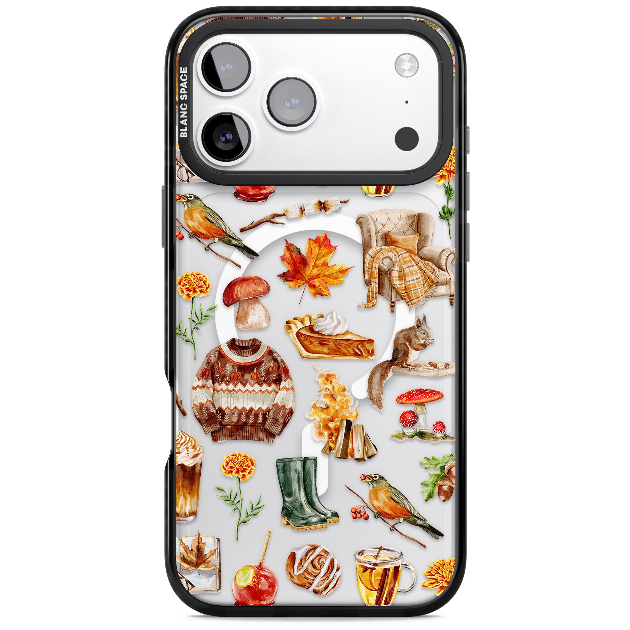 Cozy Autumn Aesthetic iPhone 17 Pro Impact Pro Black Phone Case