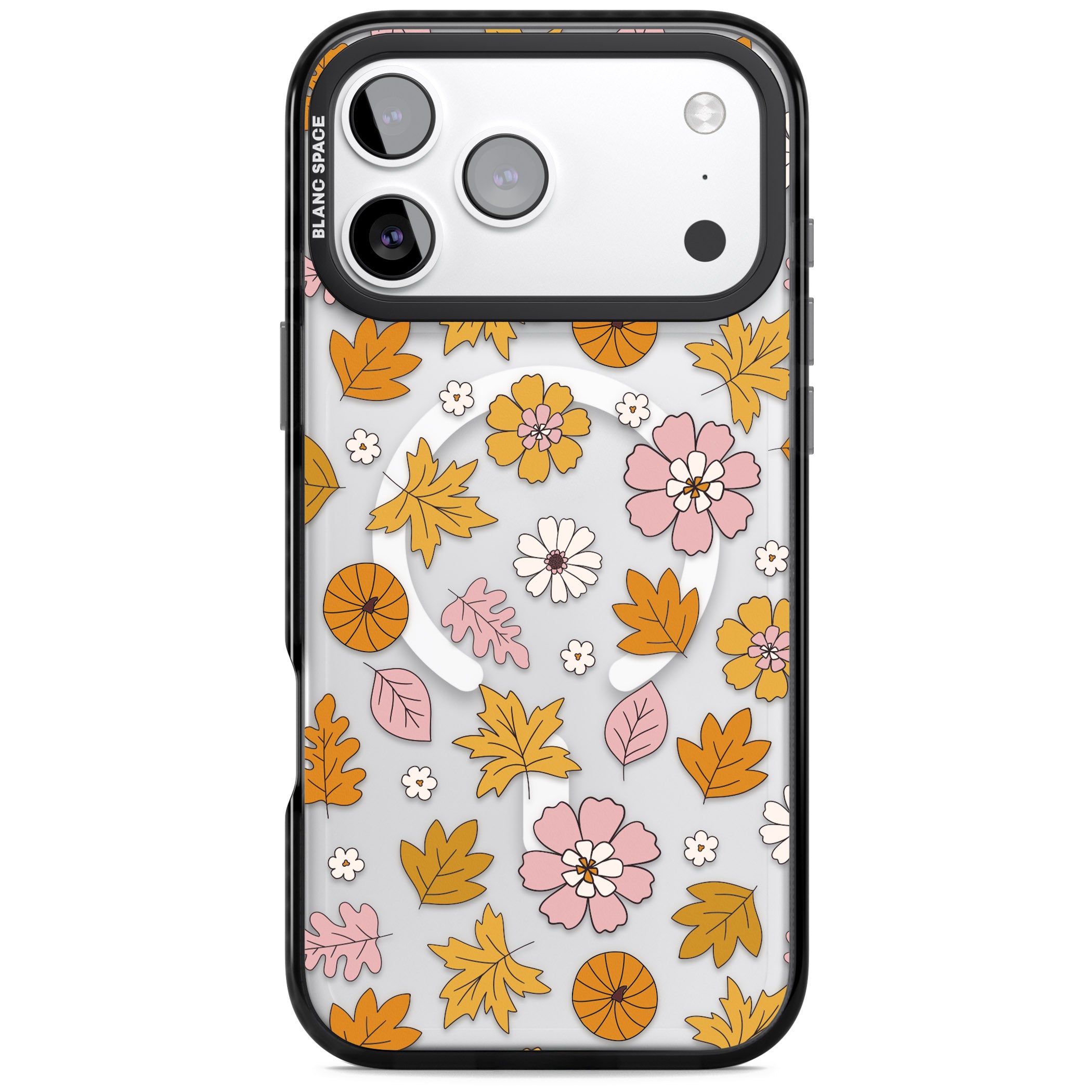 Autumn Leaves And Flowers iPhone 17 Pro Impact Pro Black Phone Case