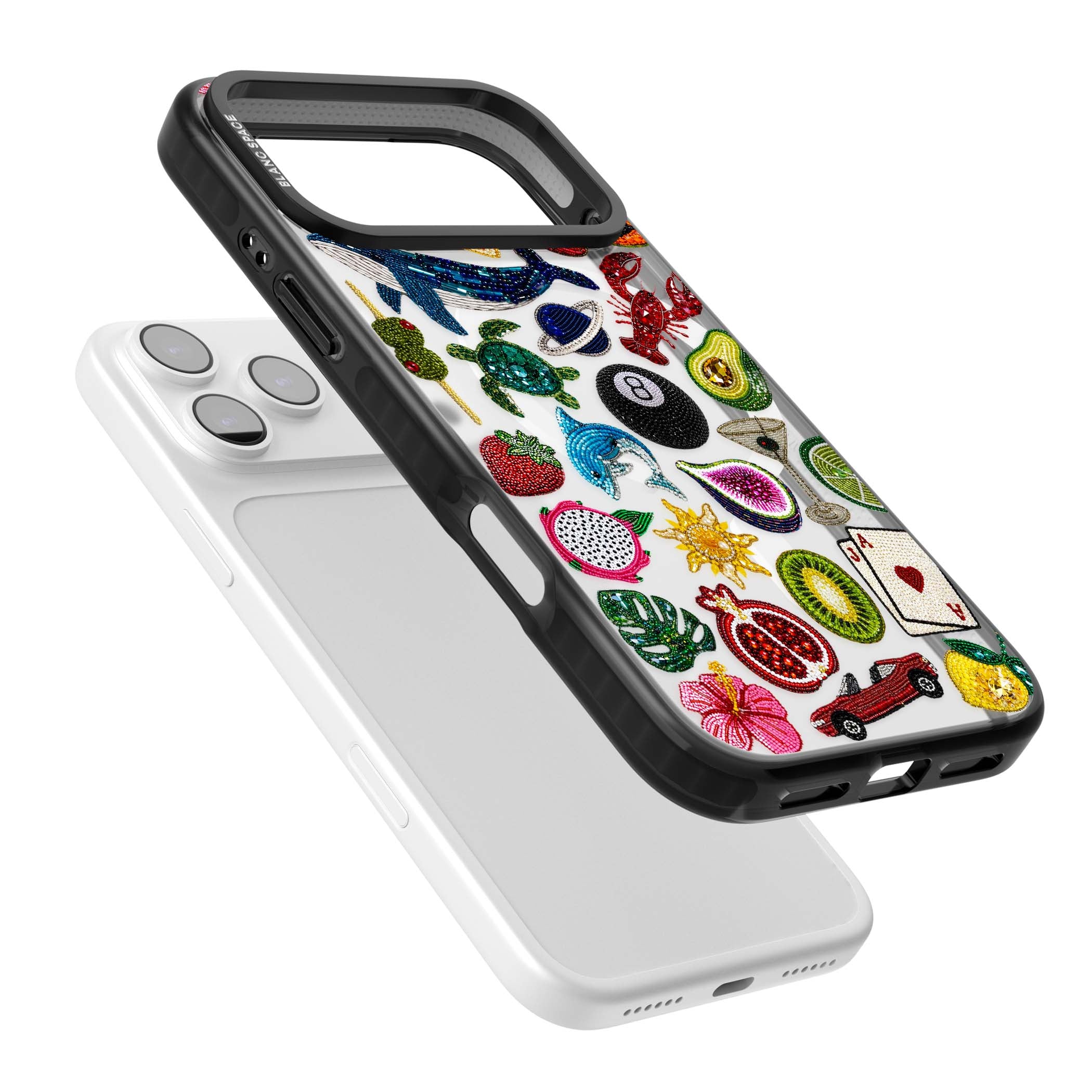 Beaded Mix cute iPhone case | Black Impact Magsafe case for iPhone 17 Pro, iPhone 17 Pro Max