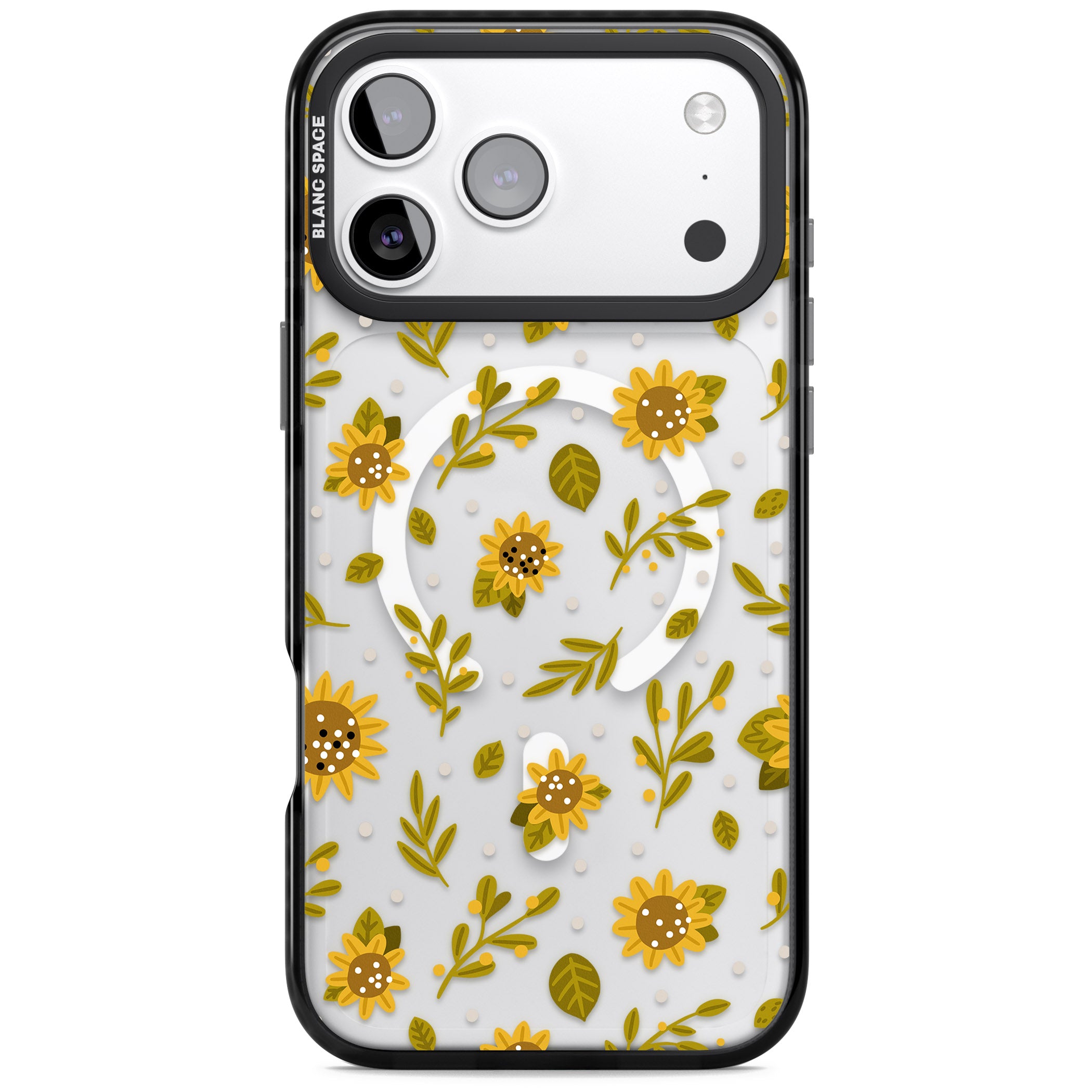 Bees & Sunflowers iPhone 17 Pro Impact Pro Black Phone Case