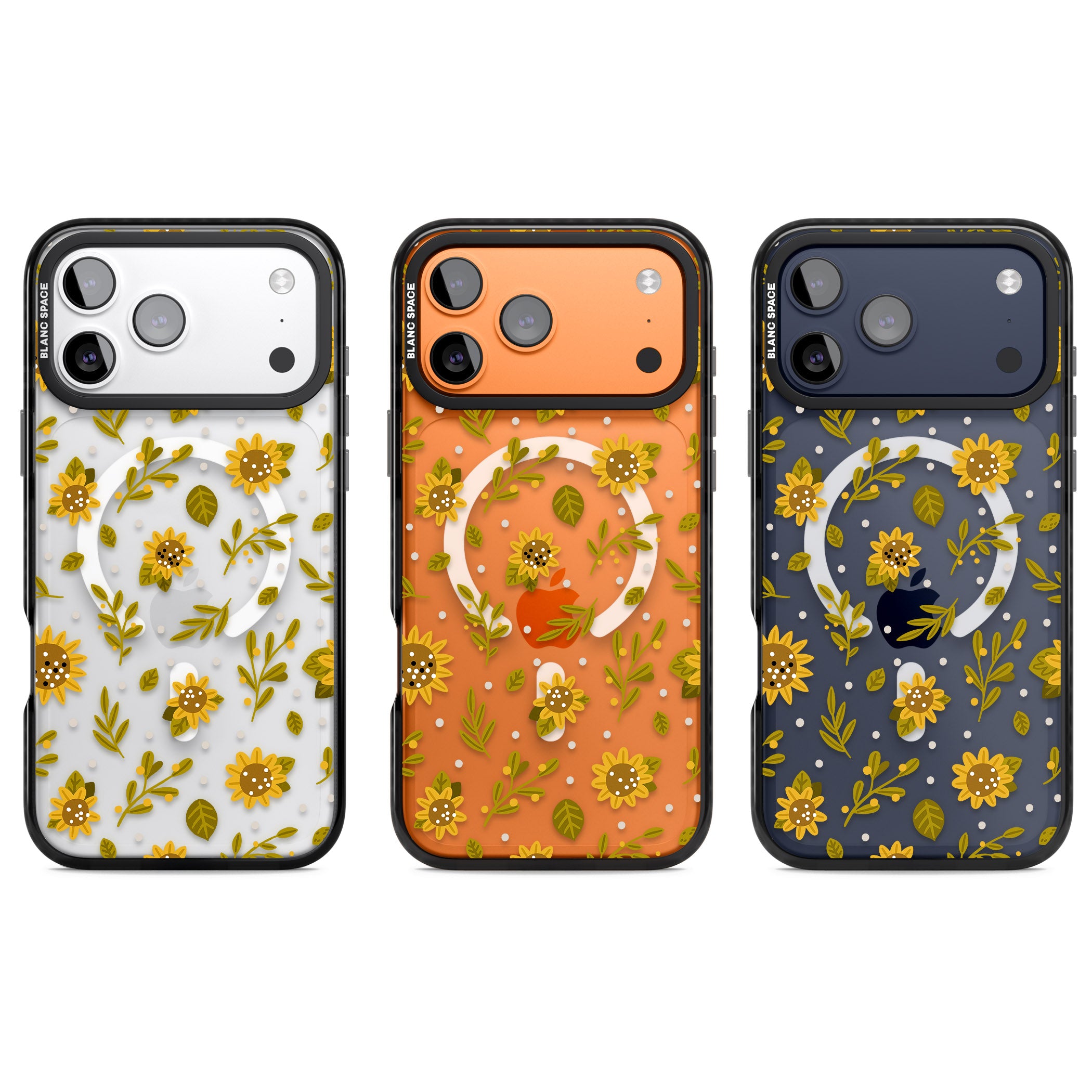 Bees & Sunflowers iPhone 17 Pro Impact Pro Black Phone Case APT Impact Protection