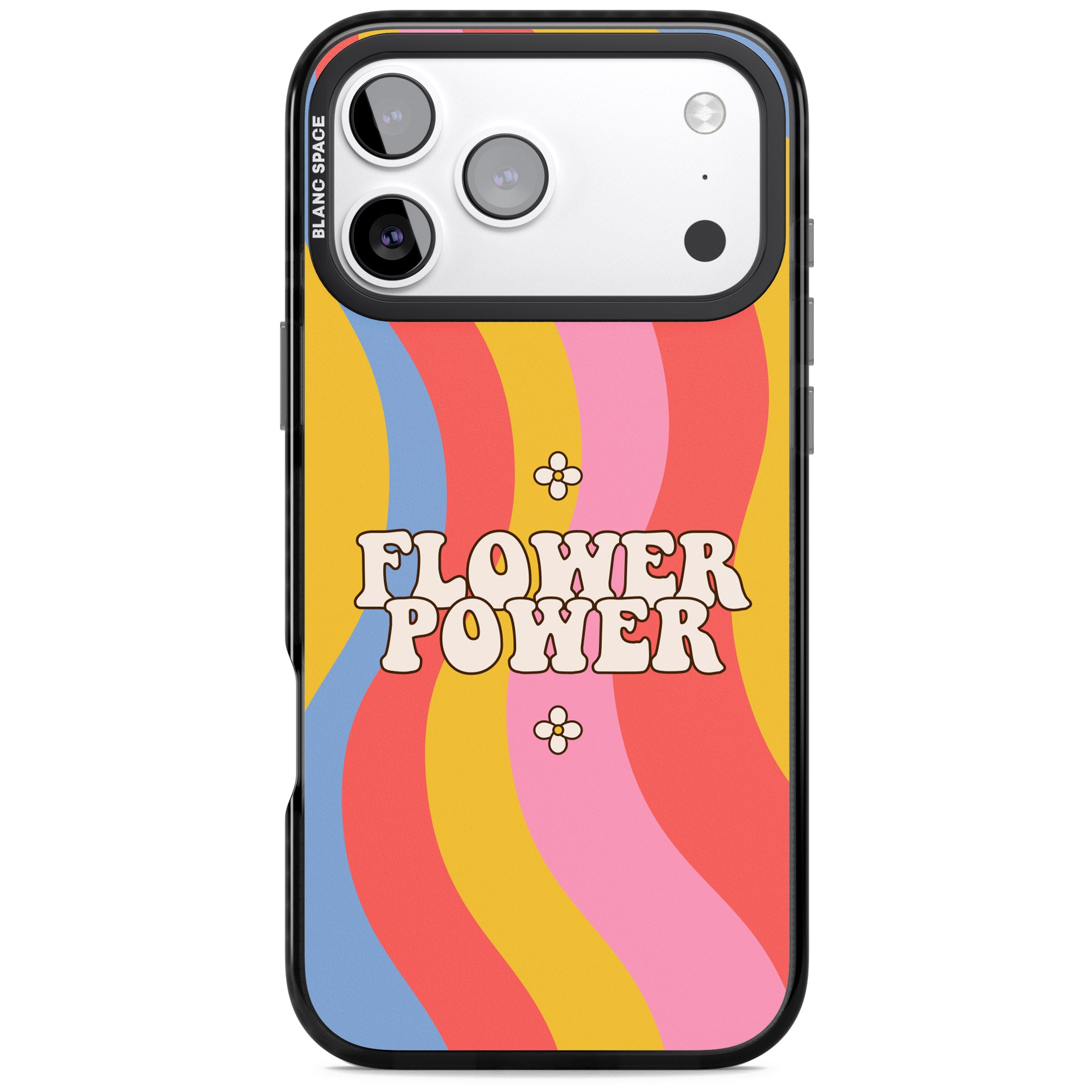 Melting Flower Power iPhone 17 Pro Impact Pro Black Phone Case
