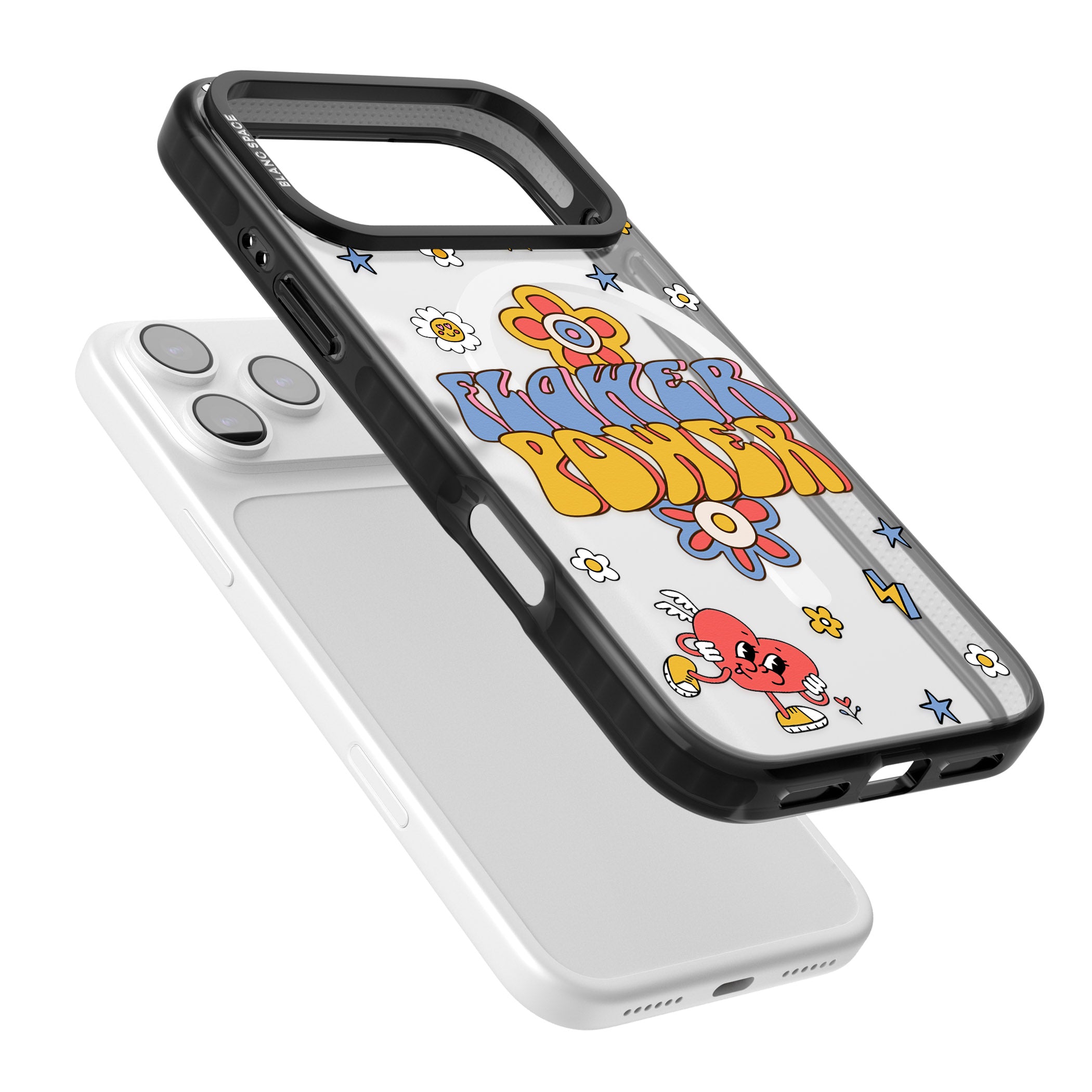 Flower Power iPhone 17 Pro Impact Pro Black Phone Case Colours