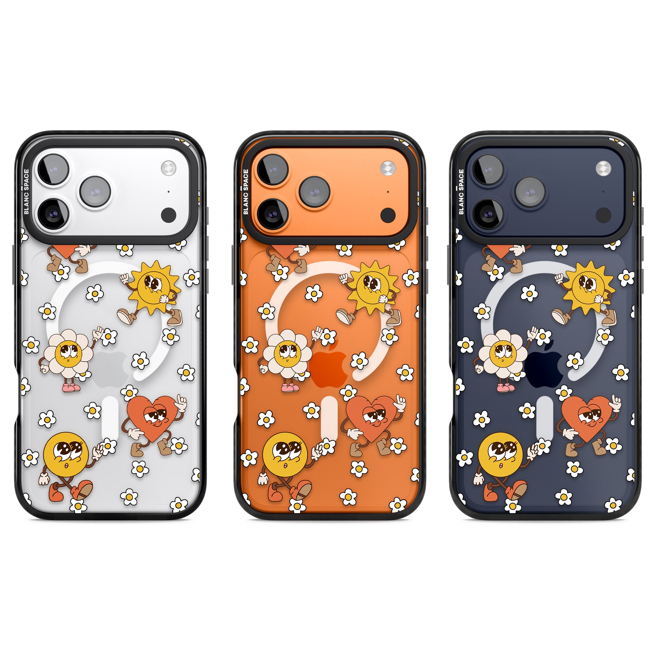 Daisies & Friends iPhone 17 Pro Impact Pro Black Phone Case APT Impact Protection