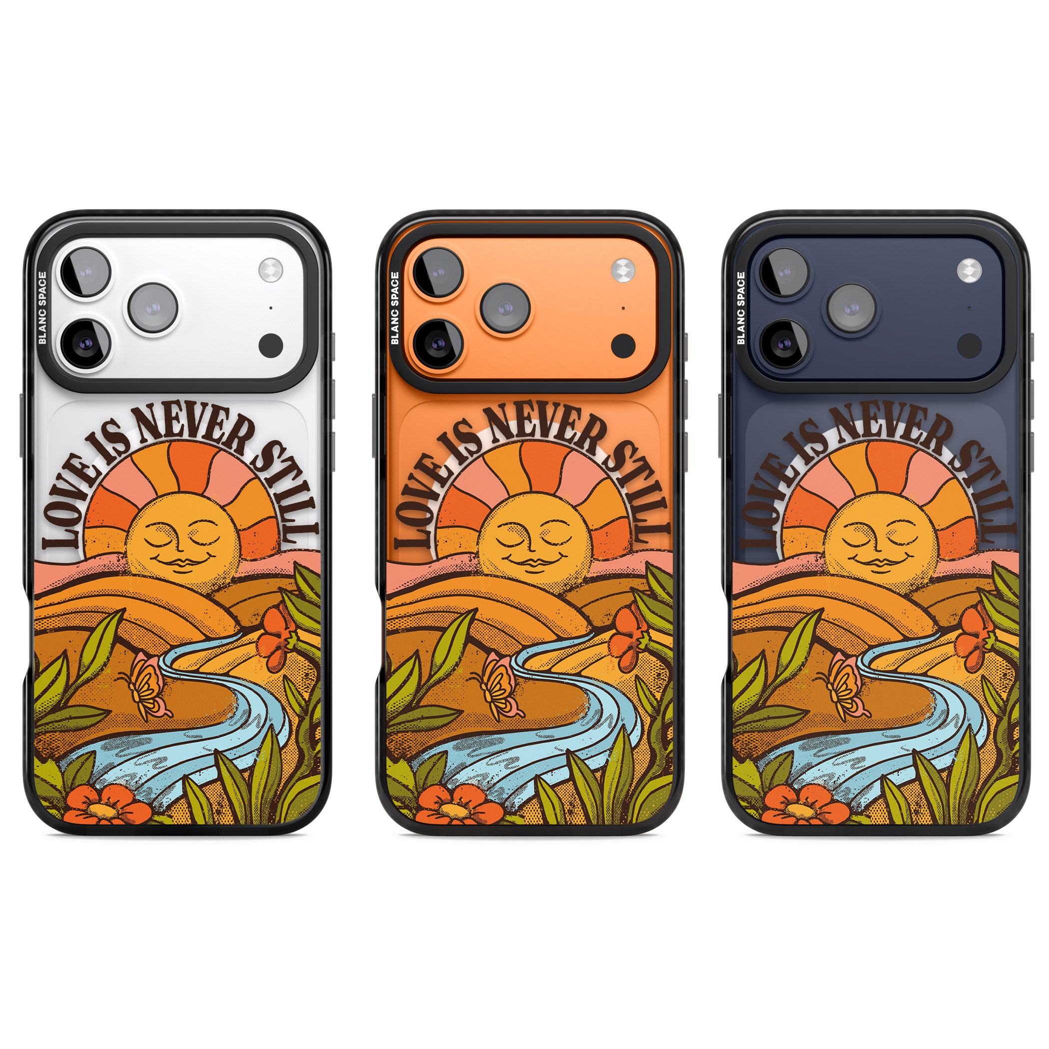 Love Is Never Still iPhone 17 Pro Impact Pro Black Phone Case APT Impact Protection