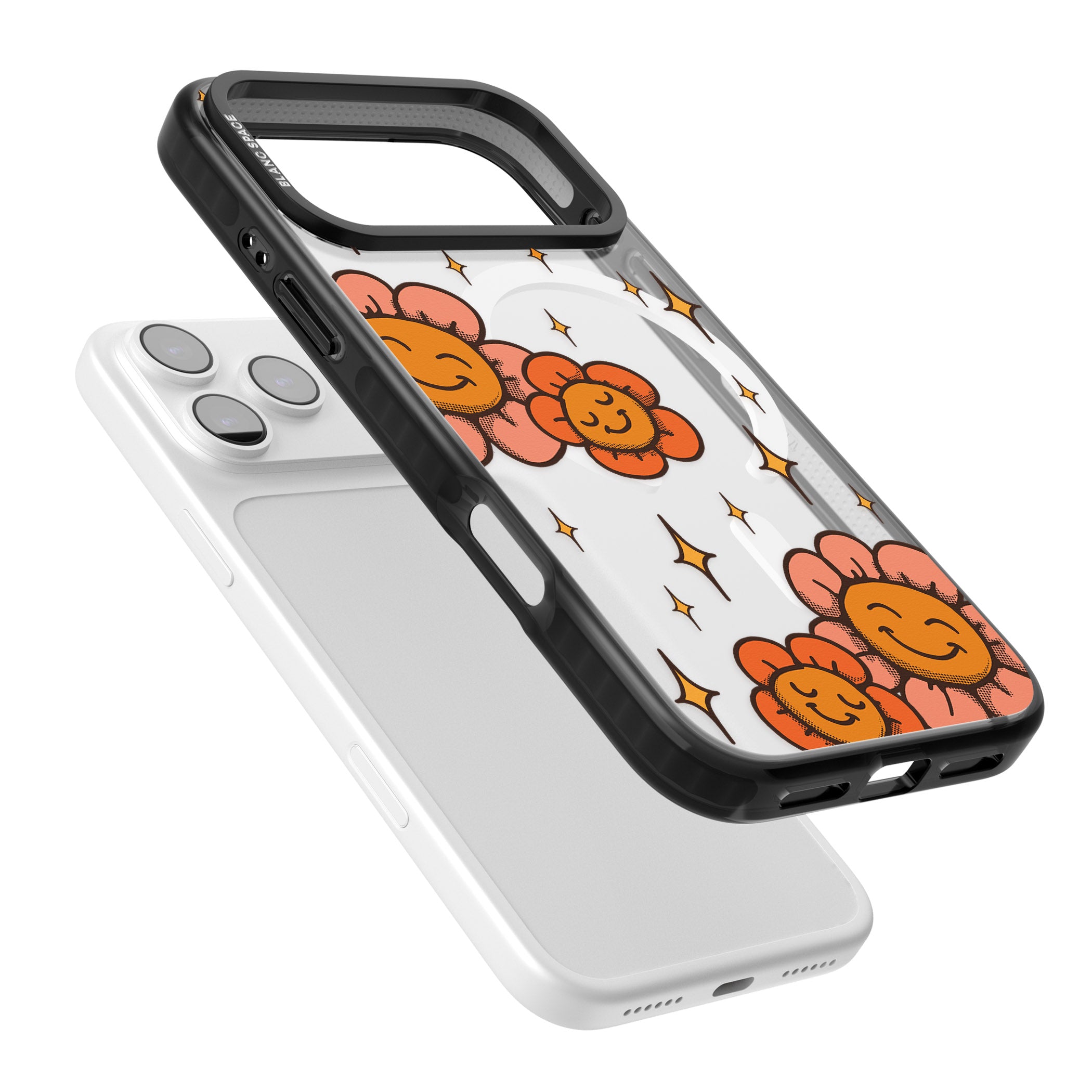 Mellow Flowers iPhone 17 Pro Impact Pro Black Phone Case Colours