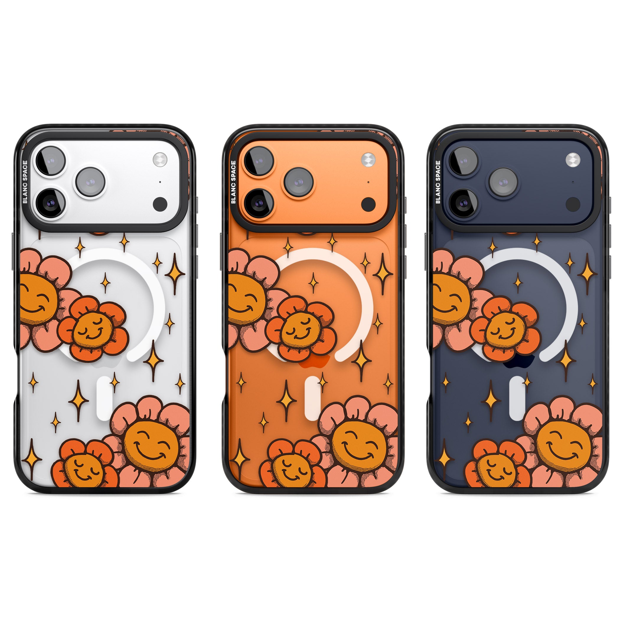 Mellow Flowers iPhone 17 Pro Impact Pro Black Phone Case APT Impact Protection