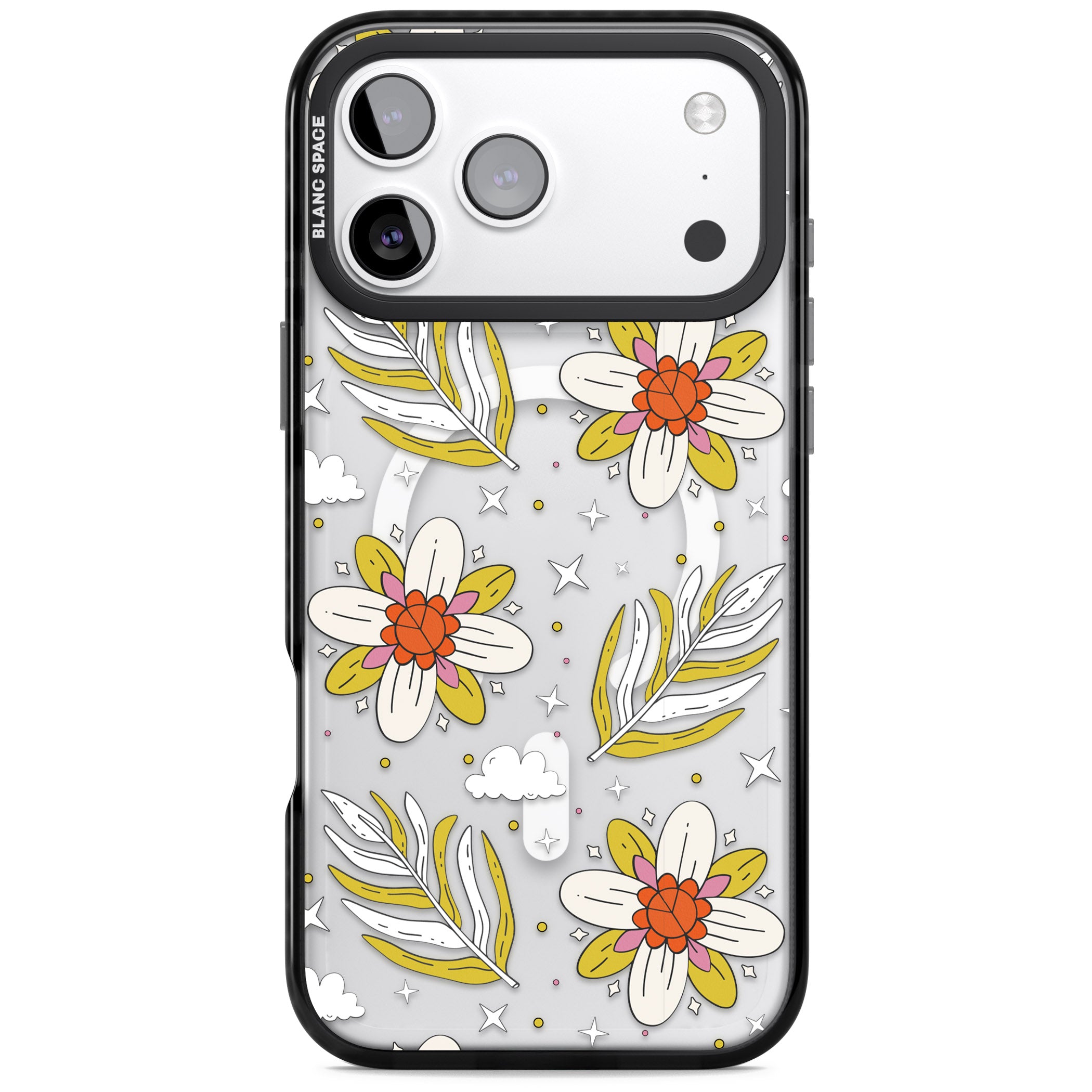Boho Celestial Floral Dream iPhone 17 Pro Impact Pro Black Phone Case