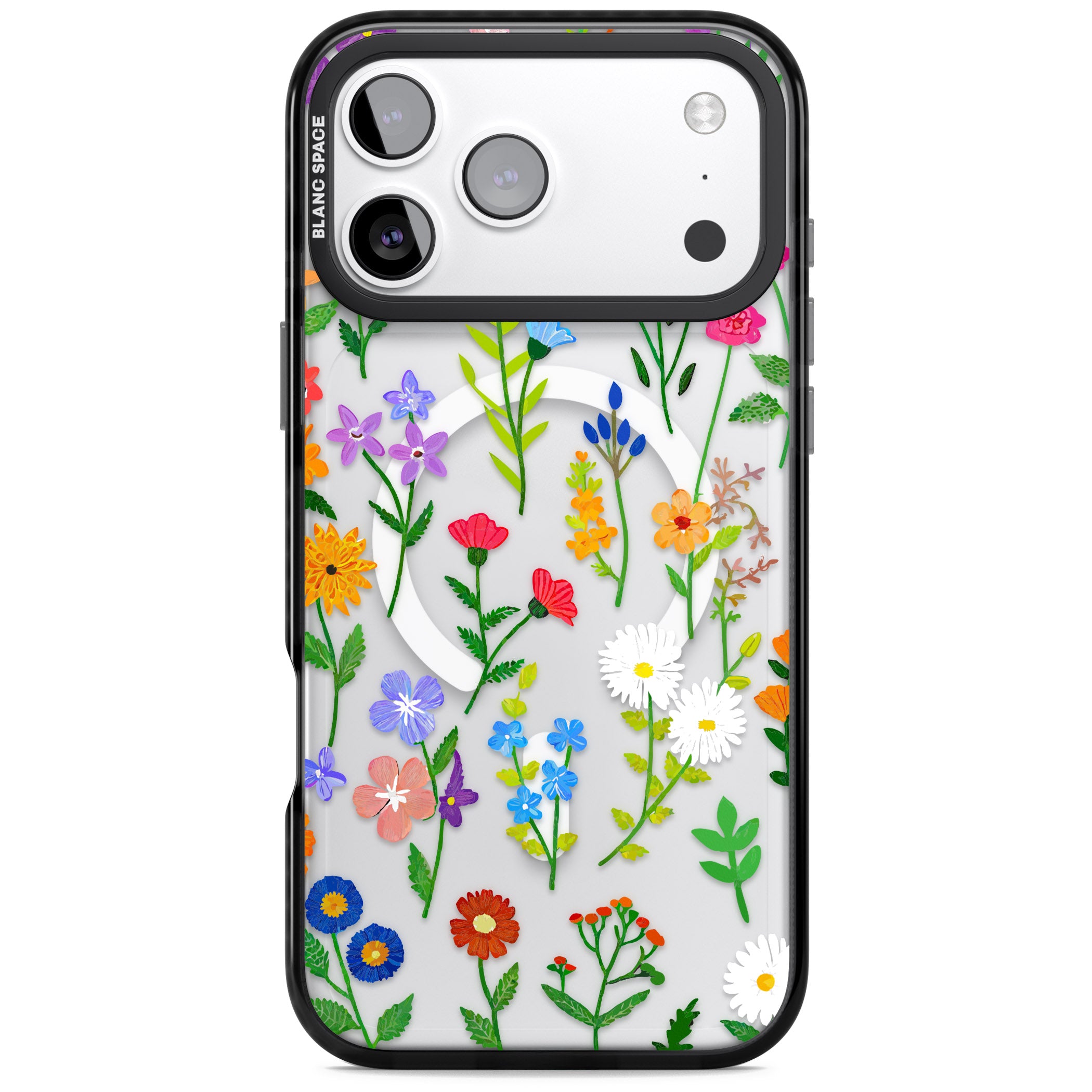 Wildflower Garden iPhone 17 Pro Impact Pro Black Phone Case