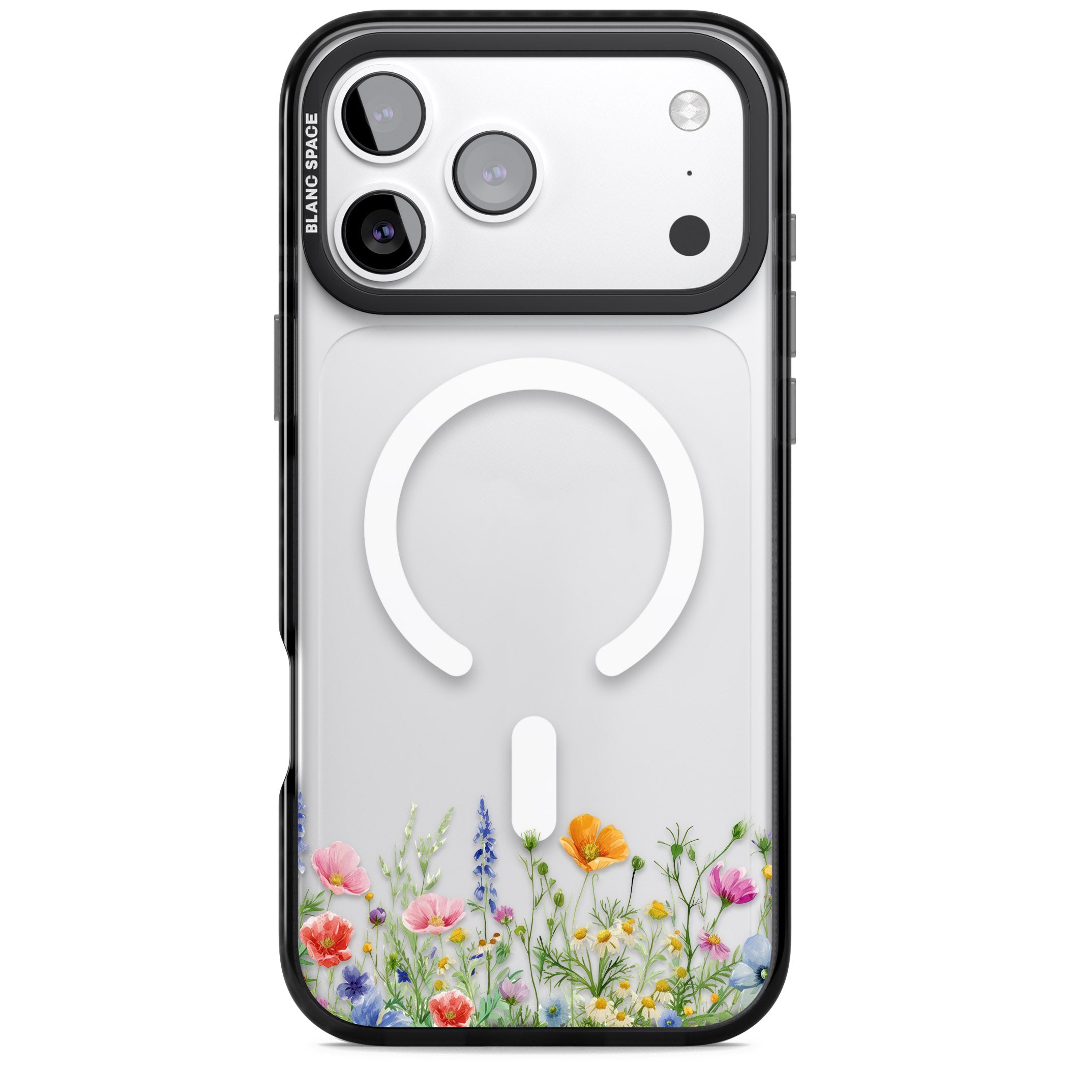Minimal Wildflowers iPhone 17 Pro Impact Pro Black Phone Case