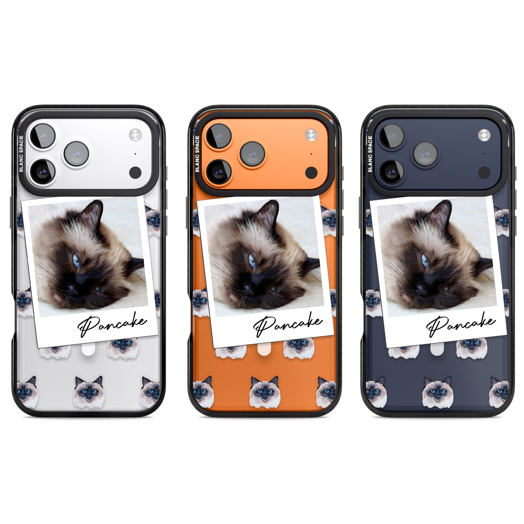 Personalised Burmese Cat Photo iPhone 17 Pro Impact Pro Black Phone Case APT Impact Protection