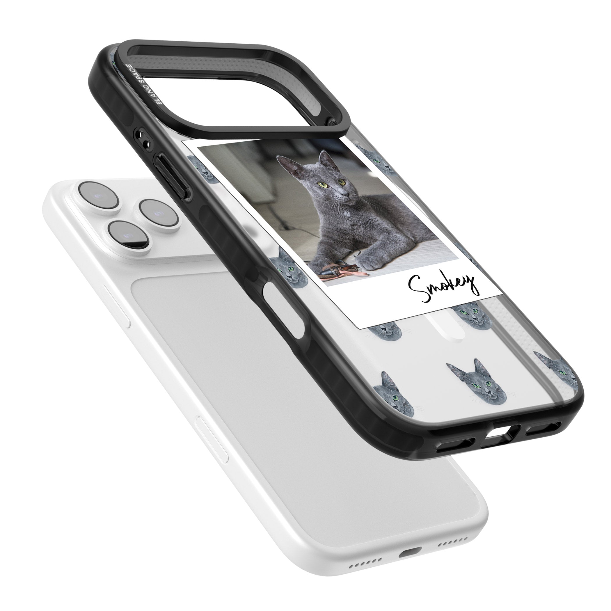 Personalised Korat Cat Photo iPhone 17 Pro Impact Pro Black Phone Case Colours