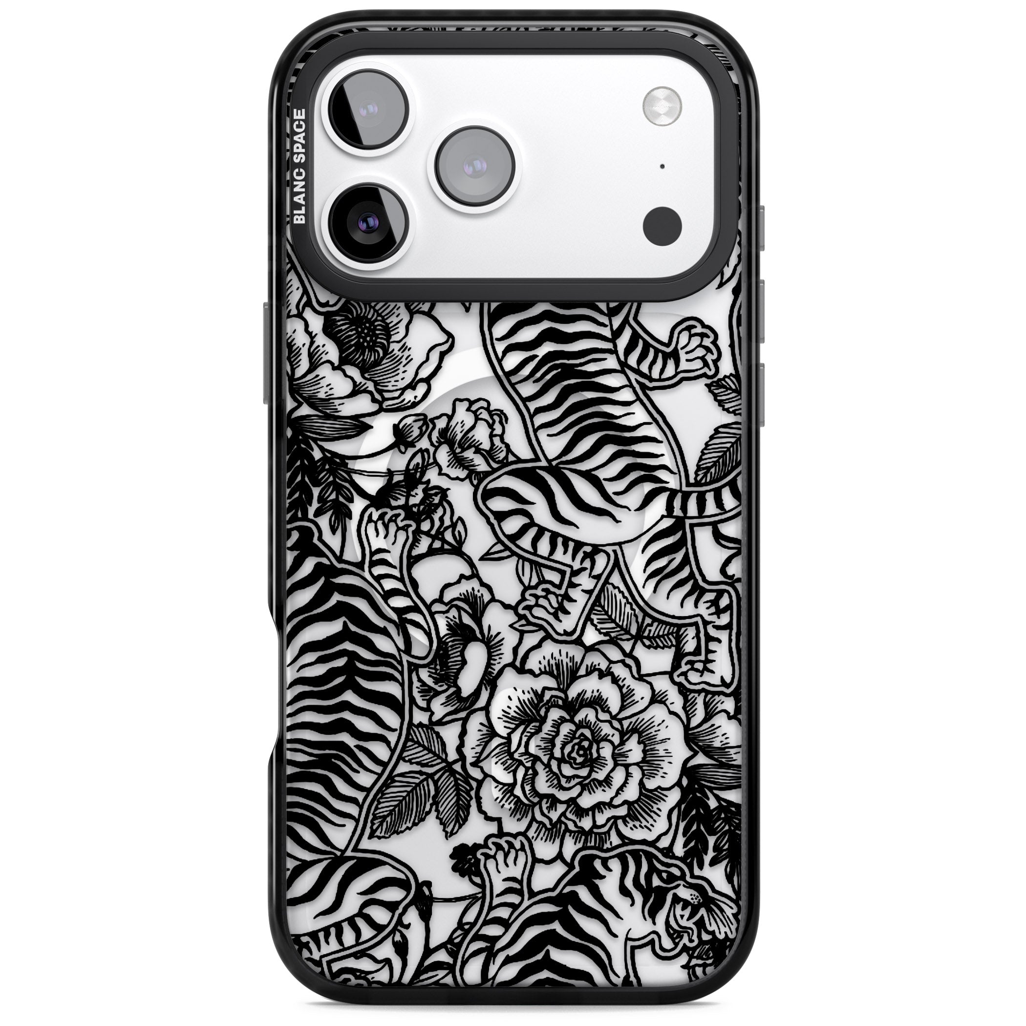 Personalised Chinese Tiger Pattern iPhone 17 Pro Impact Pro Black Phone Case
