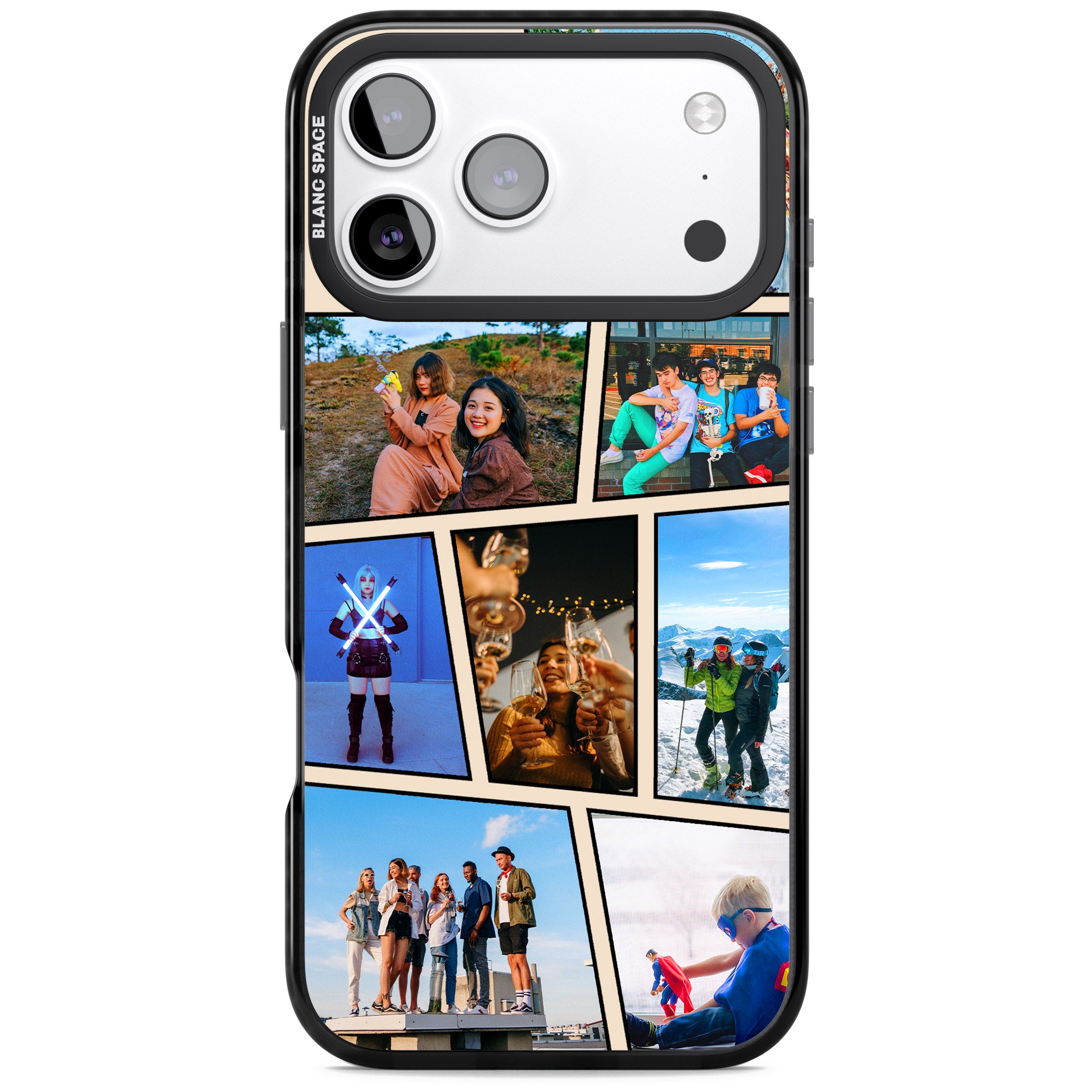 Personalised Comic Strip Photo iPhone 17 Pro Impact Pro Black Phone Case