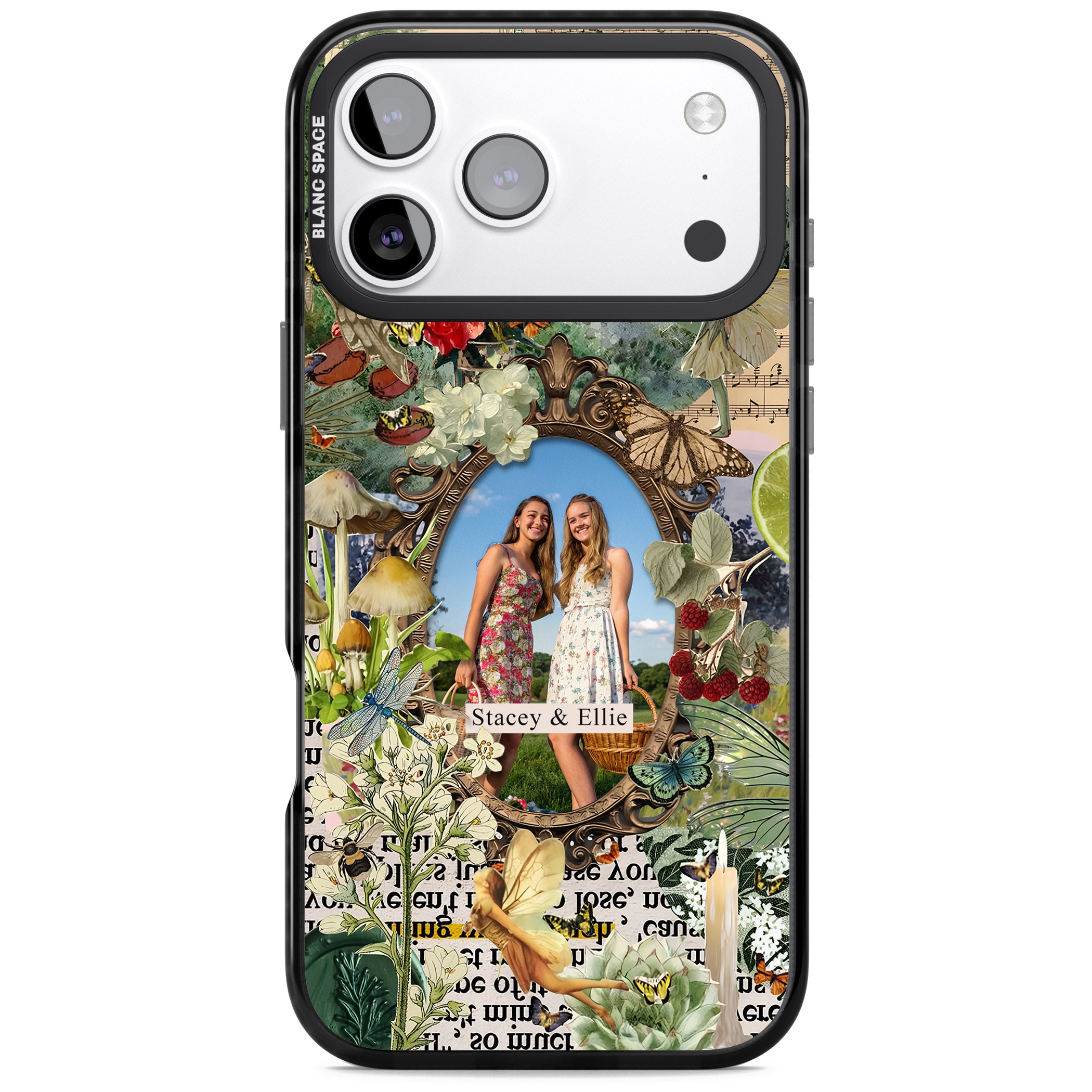 Personalised Cottage Garden Frame iPhone 17 Pro Impact Pro Black Phone Case