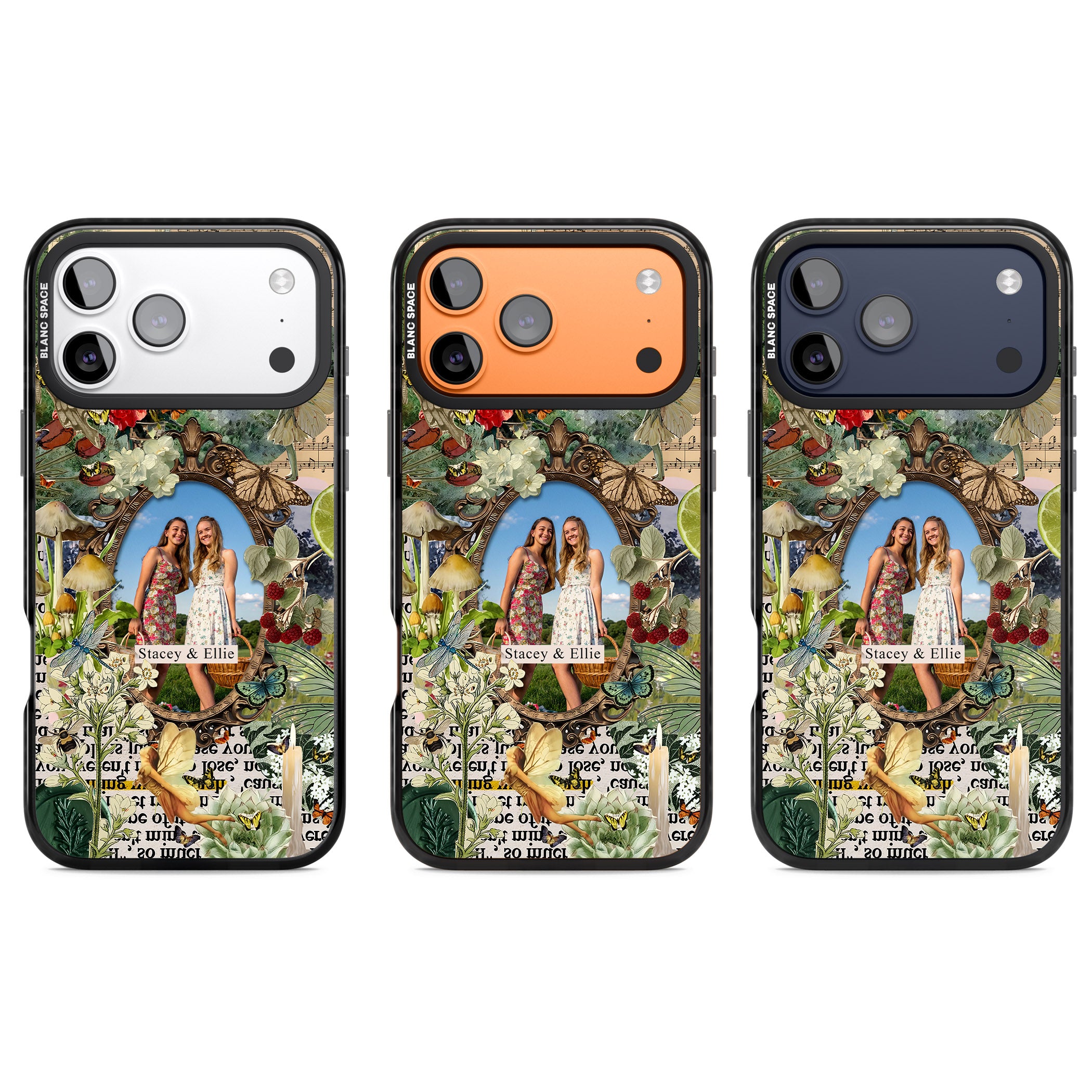 Personalised Cottage Garden Frame iPhone 17 Pro Impact Pro Black Phone Case APT Impact Protection