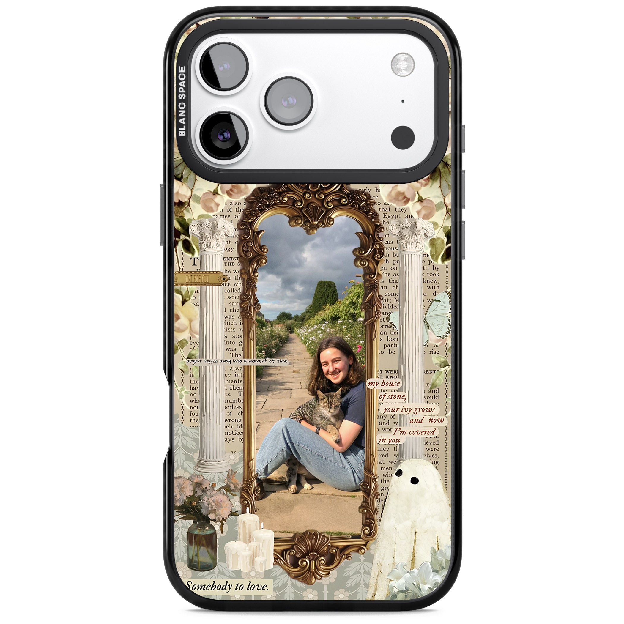 Personalised Soft Vintage Frame iPhone 17 Pro Impact Pro Black Phone Case