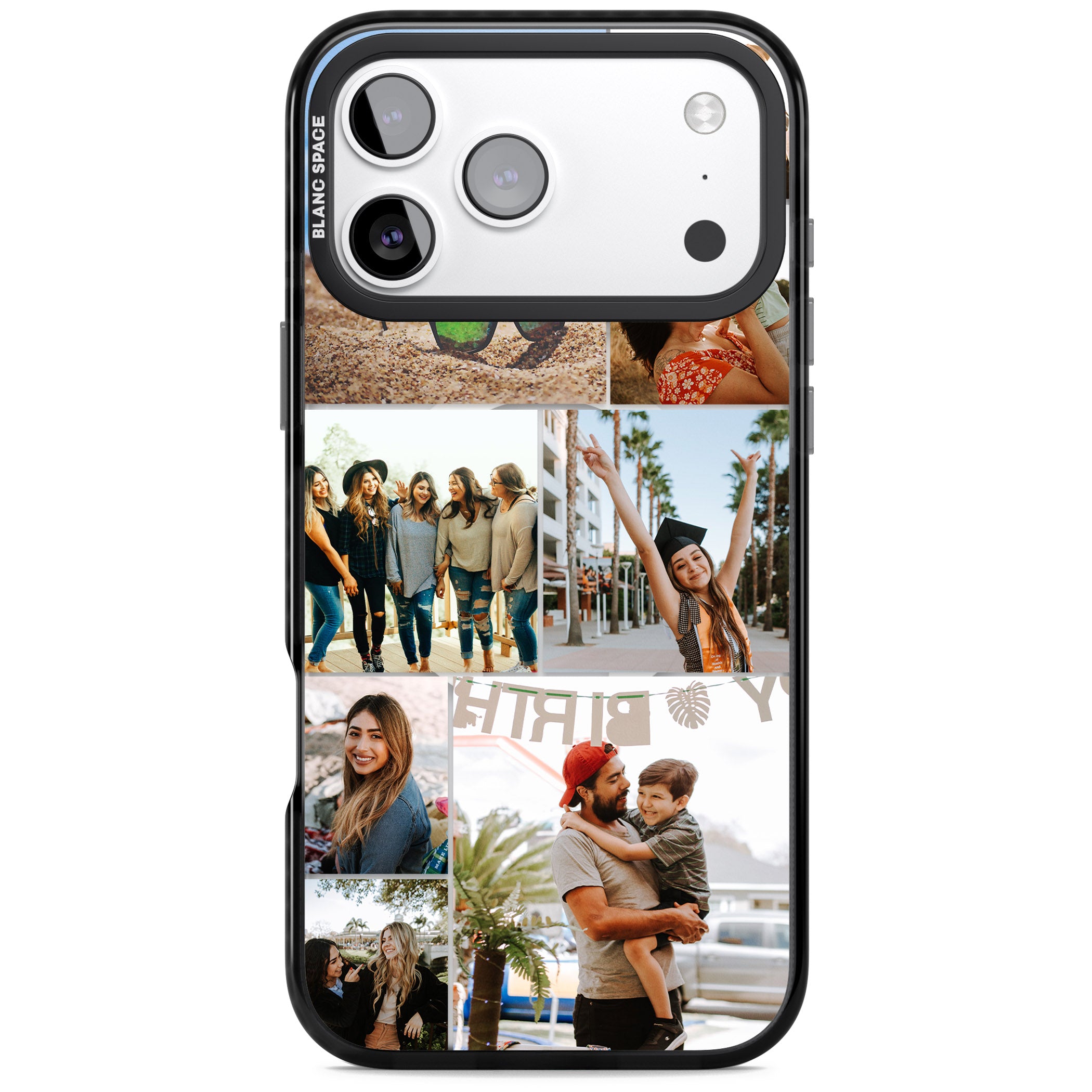 Personalised Photo Grid iPhone 17 Pro Impact Pro Black Phone Case