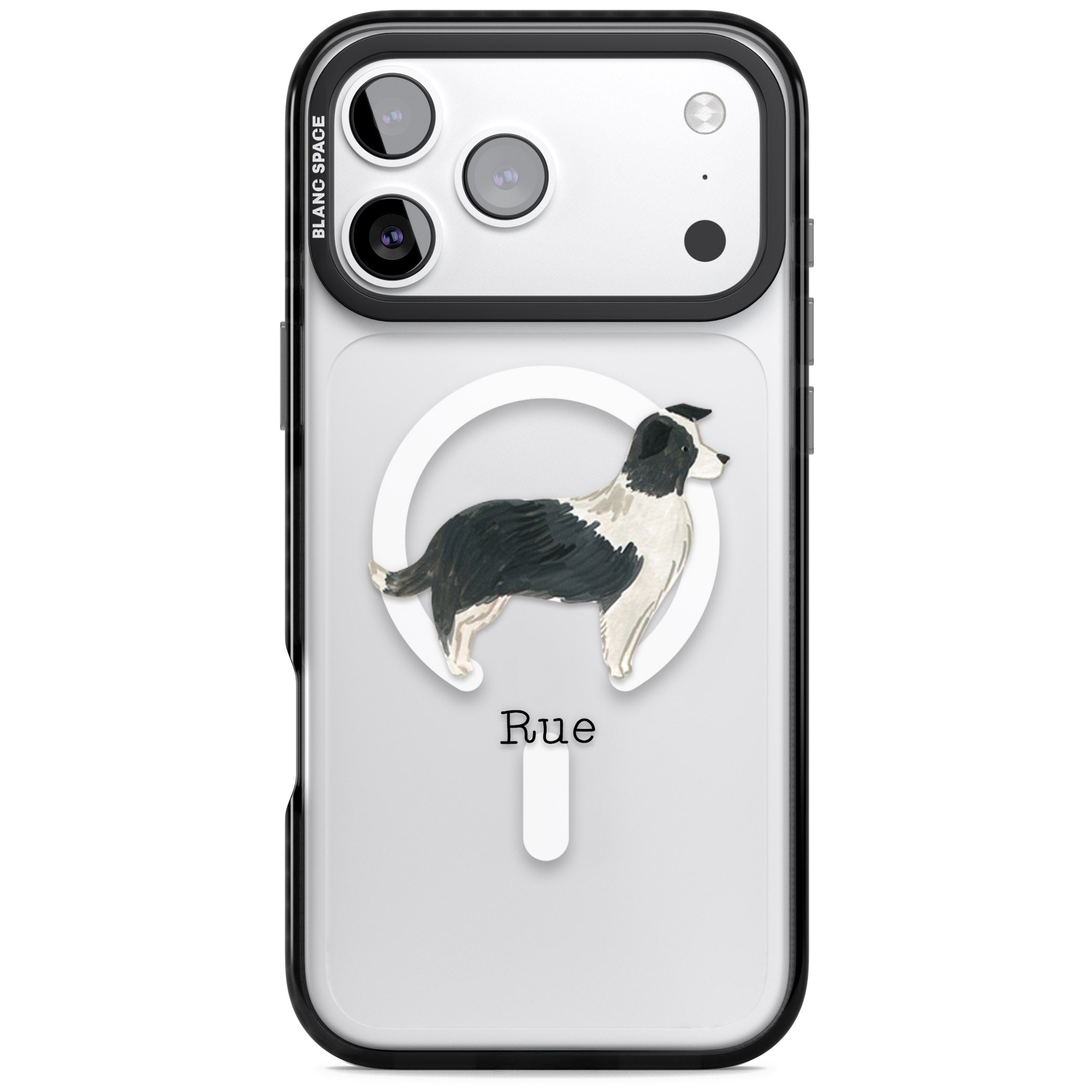 Personalised Border Collie iPhone 17 Pro Impact Pro Black Phone Case