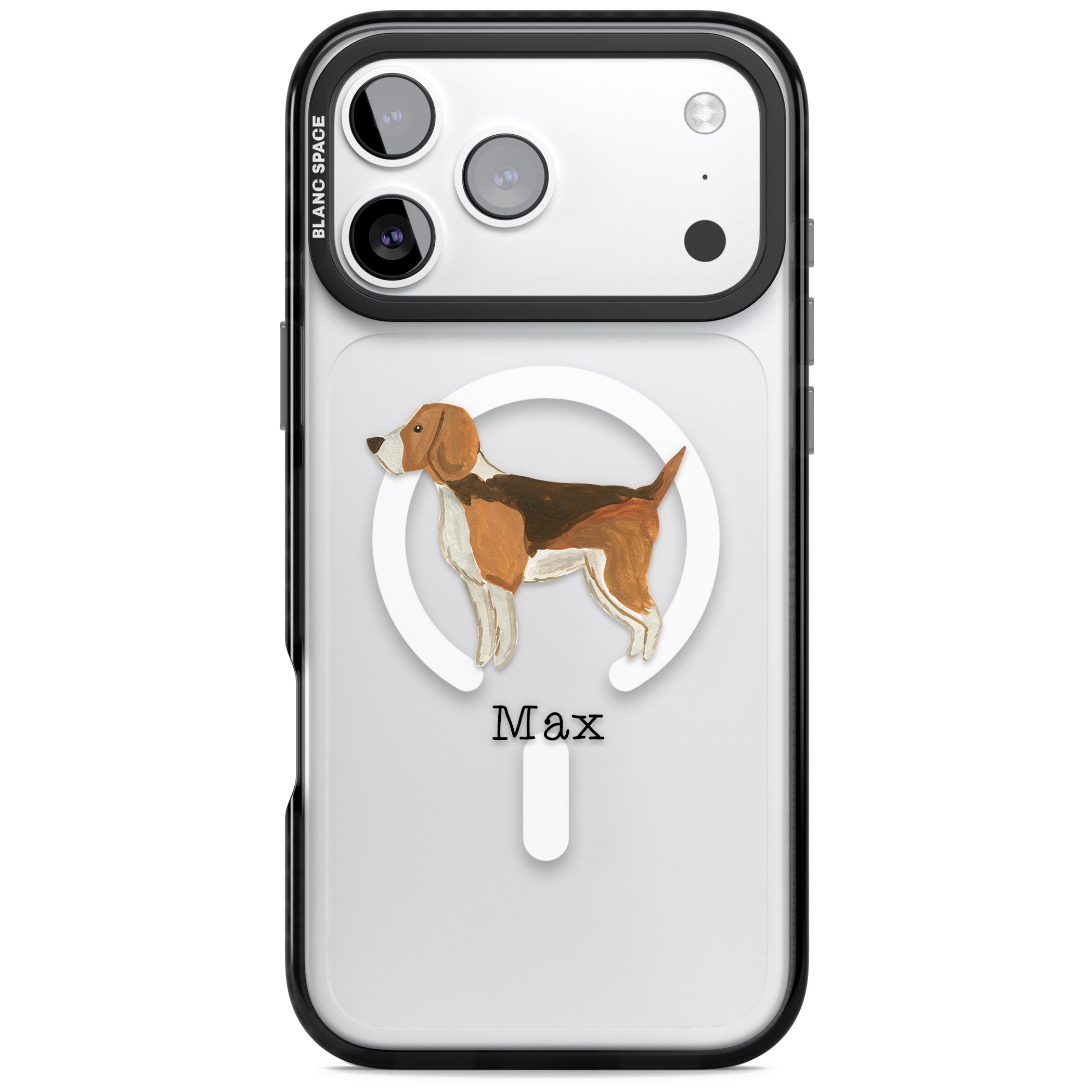 Personalised Beagle iPhone 17 Pro Impact Pro Black Phone Case