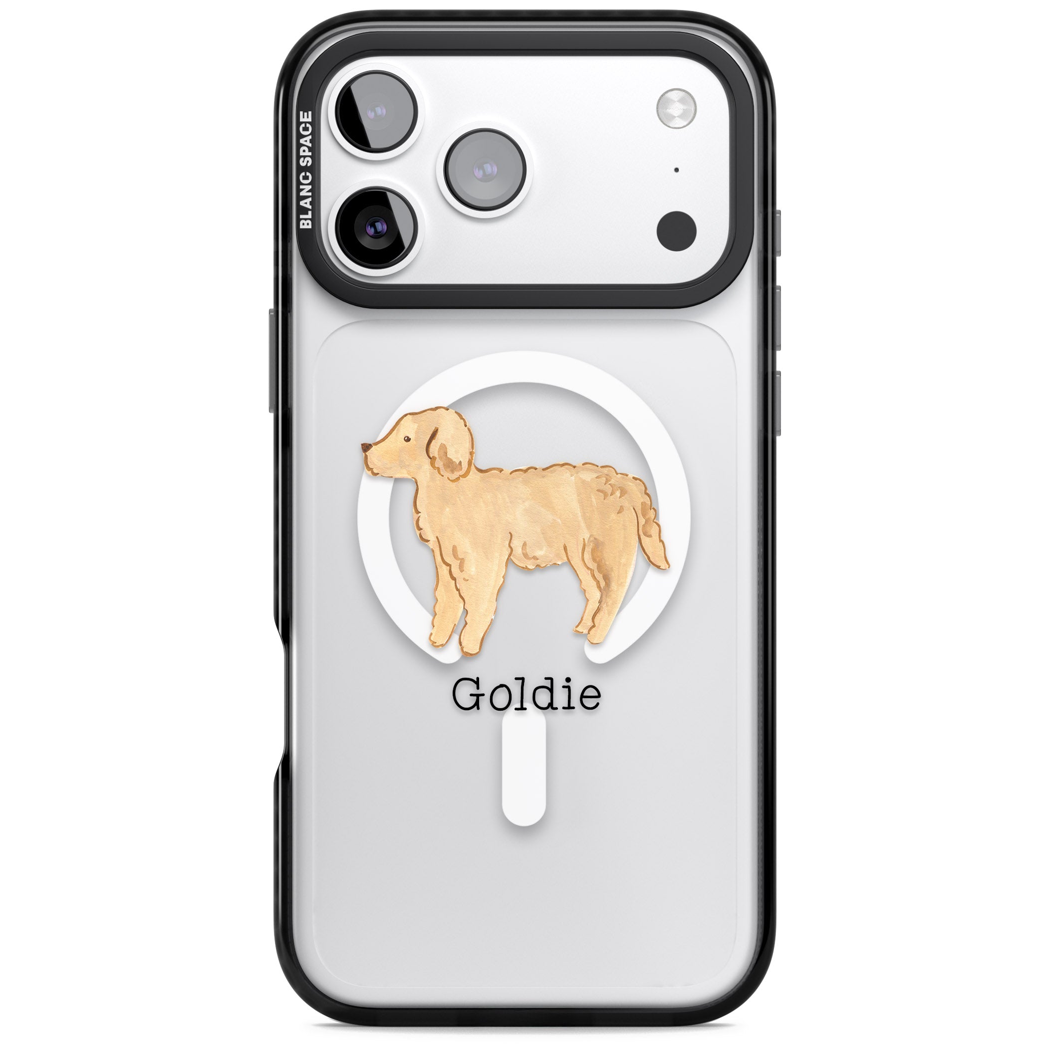 Personalised Goldendoodle iPhone 17 Pro Impact Pro Black Phone Case