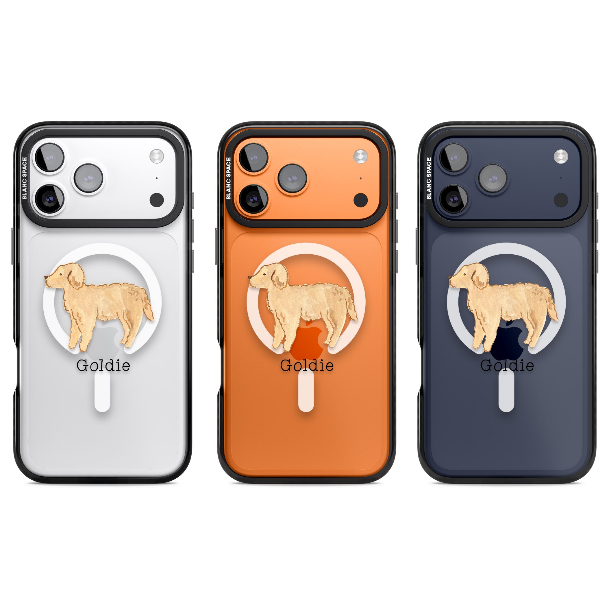 Personalised Goldendoodle iPhone 17 Pro Impact Pro Black Phone Case APT Impact Protection