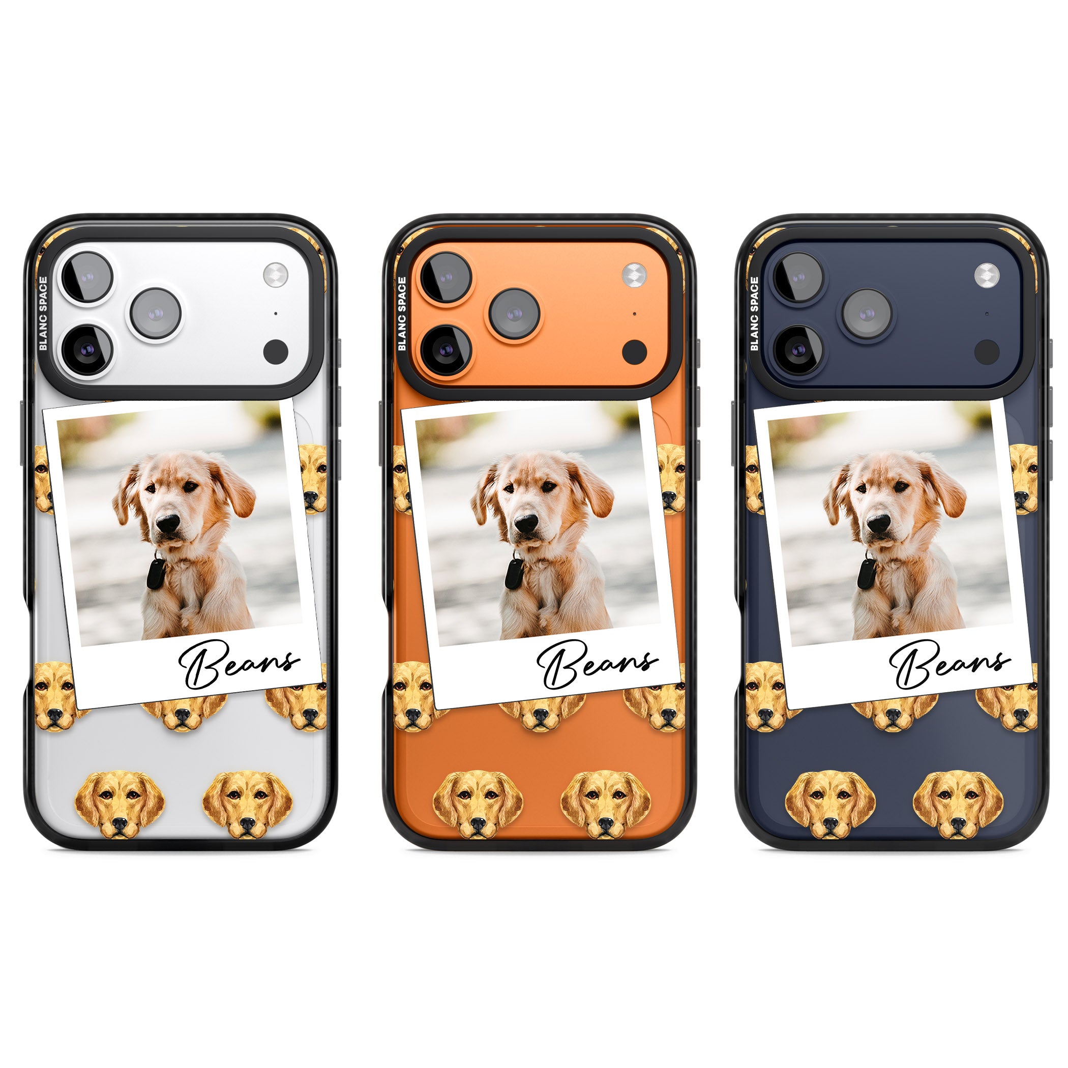 Personalised Labrador Instant Camera Photo iPhone 17 Pro Impact Pro Black Phone Case APT Impact Protection