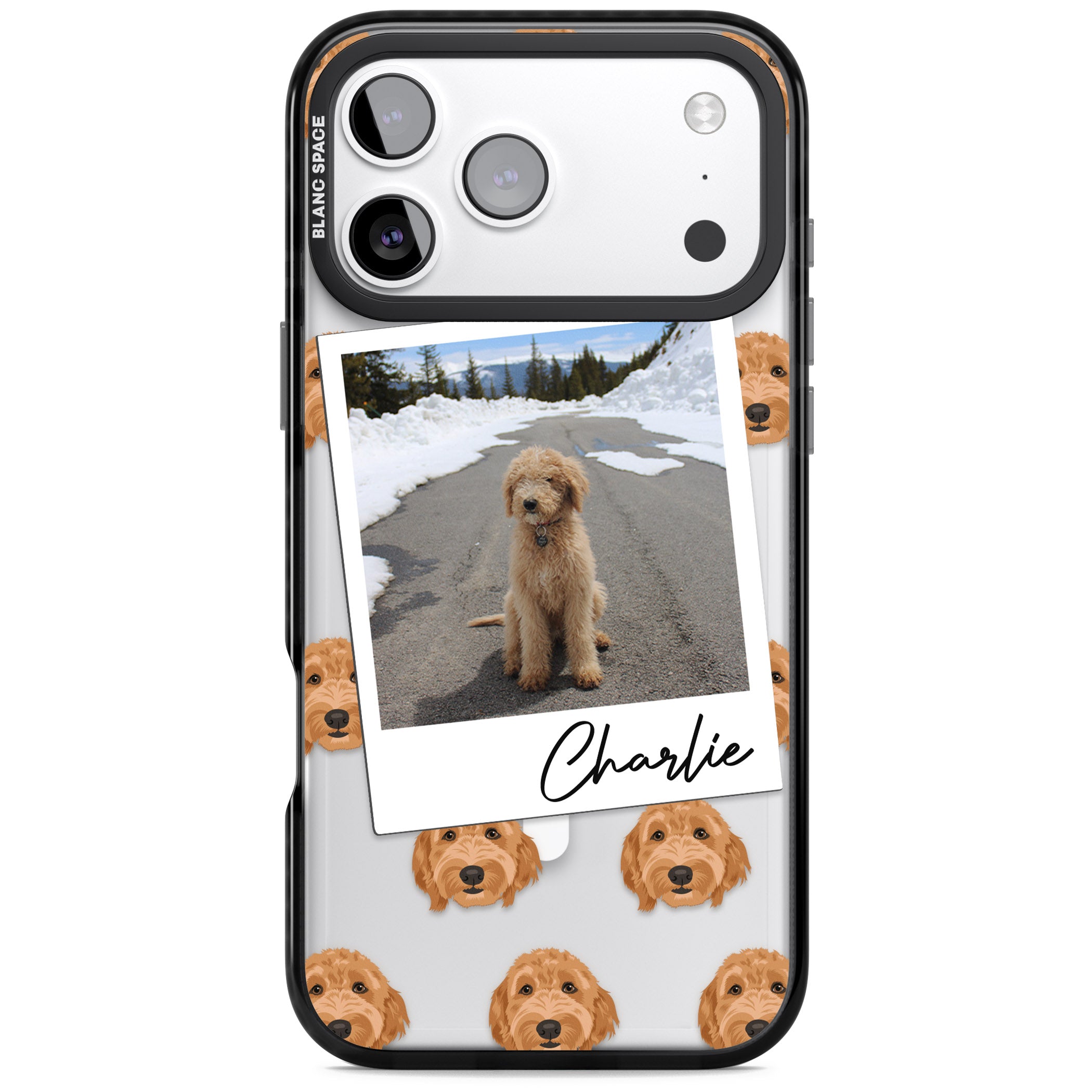 Personalised Golden Doodle Dog Photo iPhone 17 Pro Impact Pro Black Phone Case