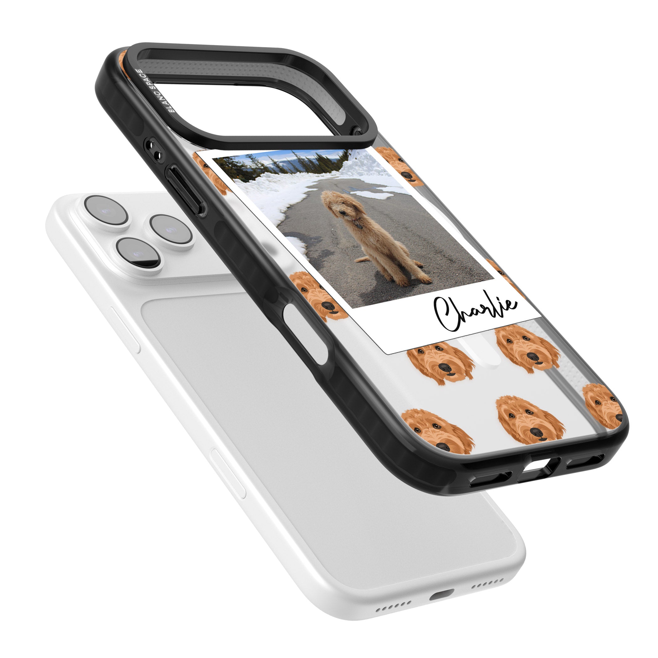 Personalised Golden Doodle Dog Photo iPhone 17 Pro Impact Pro Black Phone Case Colours