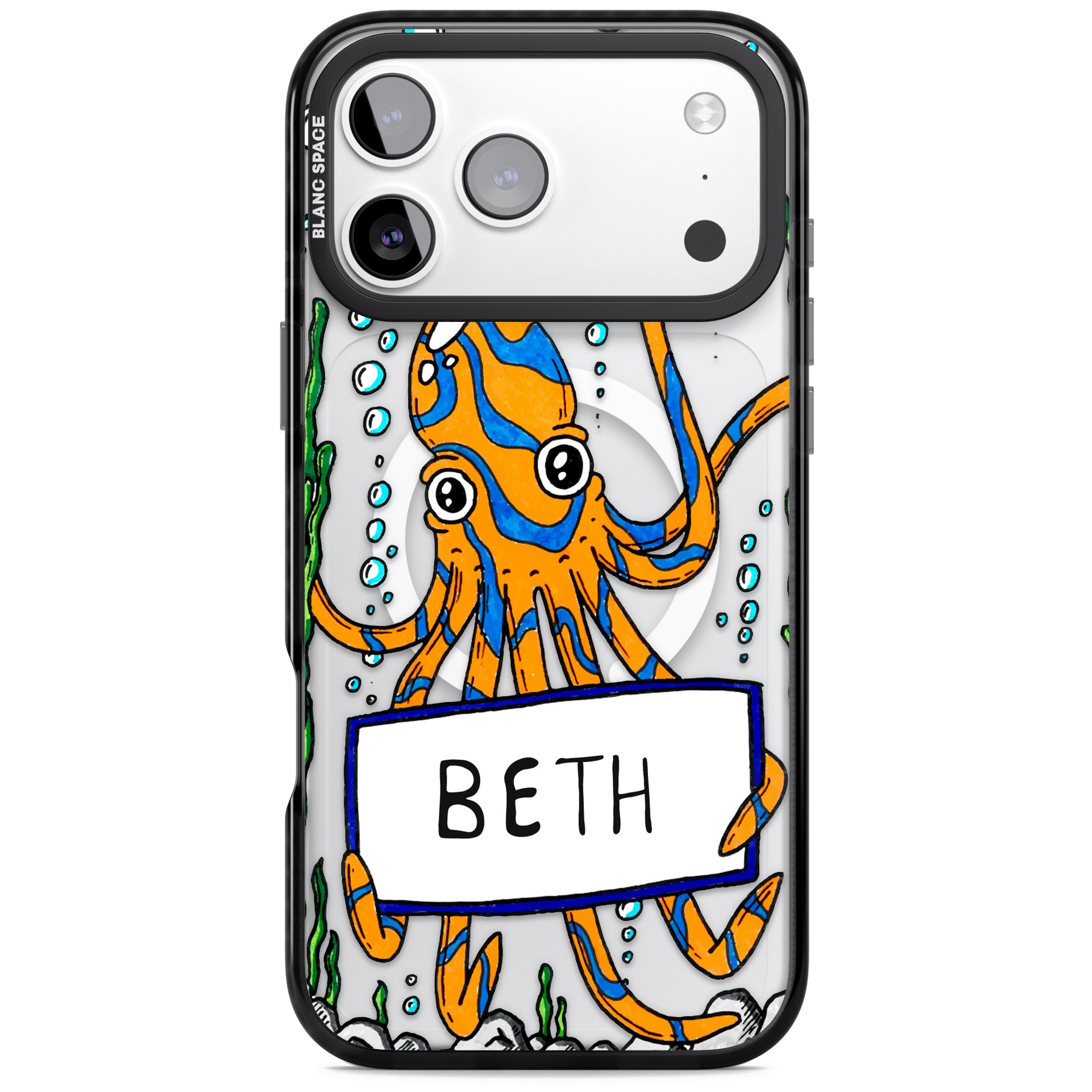 Personalised Octo iPhone 17 Pro Impact Pro Black Phone Case