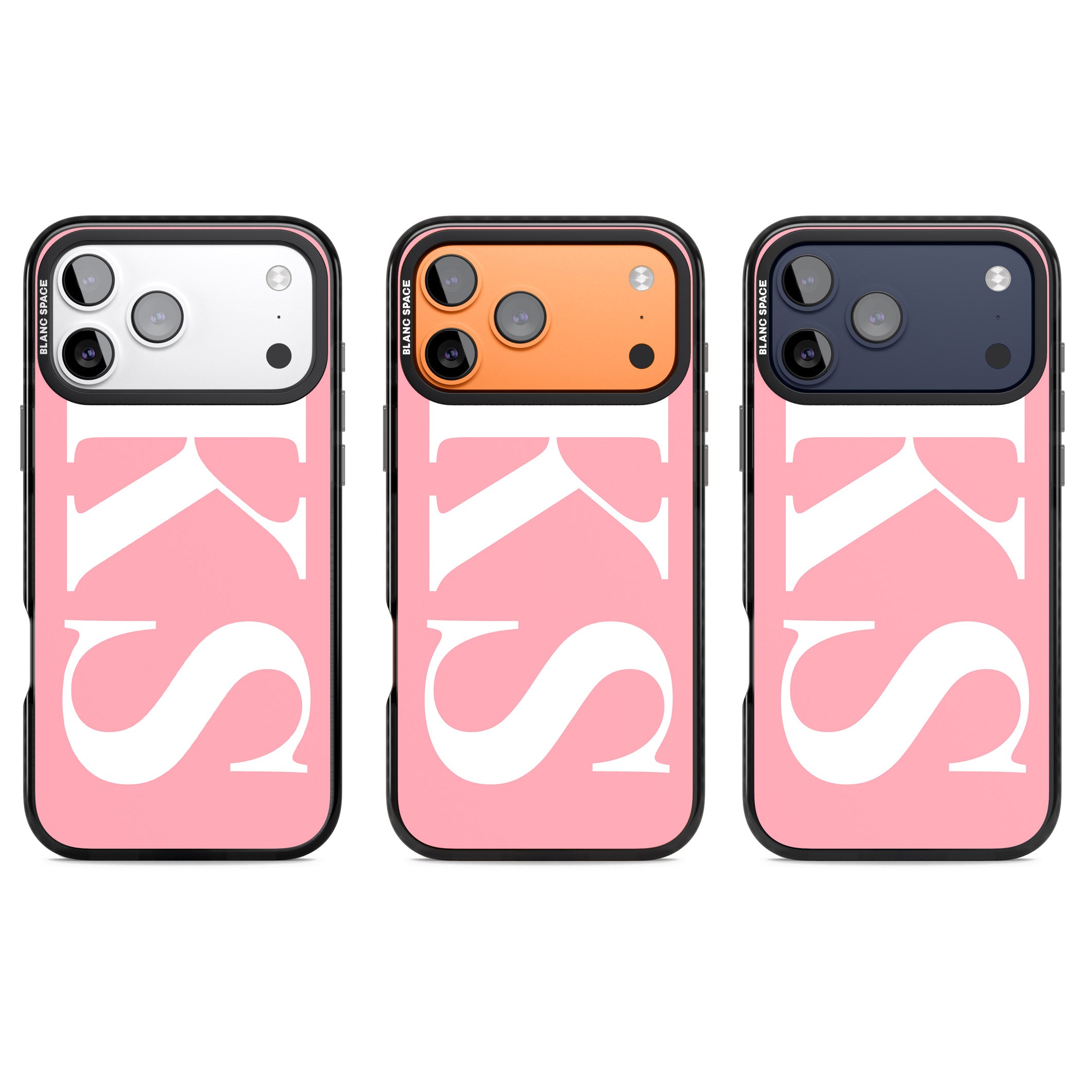 Personalised White & Pink Letters iPhone 17 Pro Impact Pro Black Phone Case APT Impact Protection