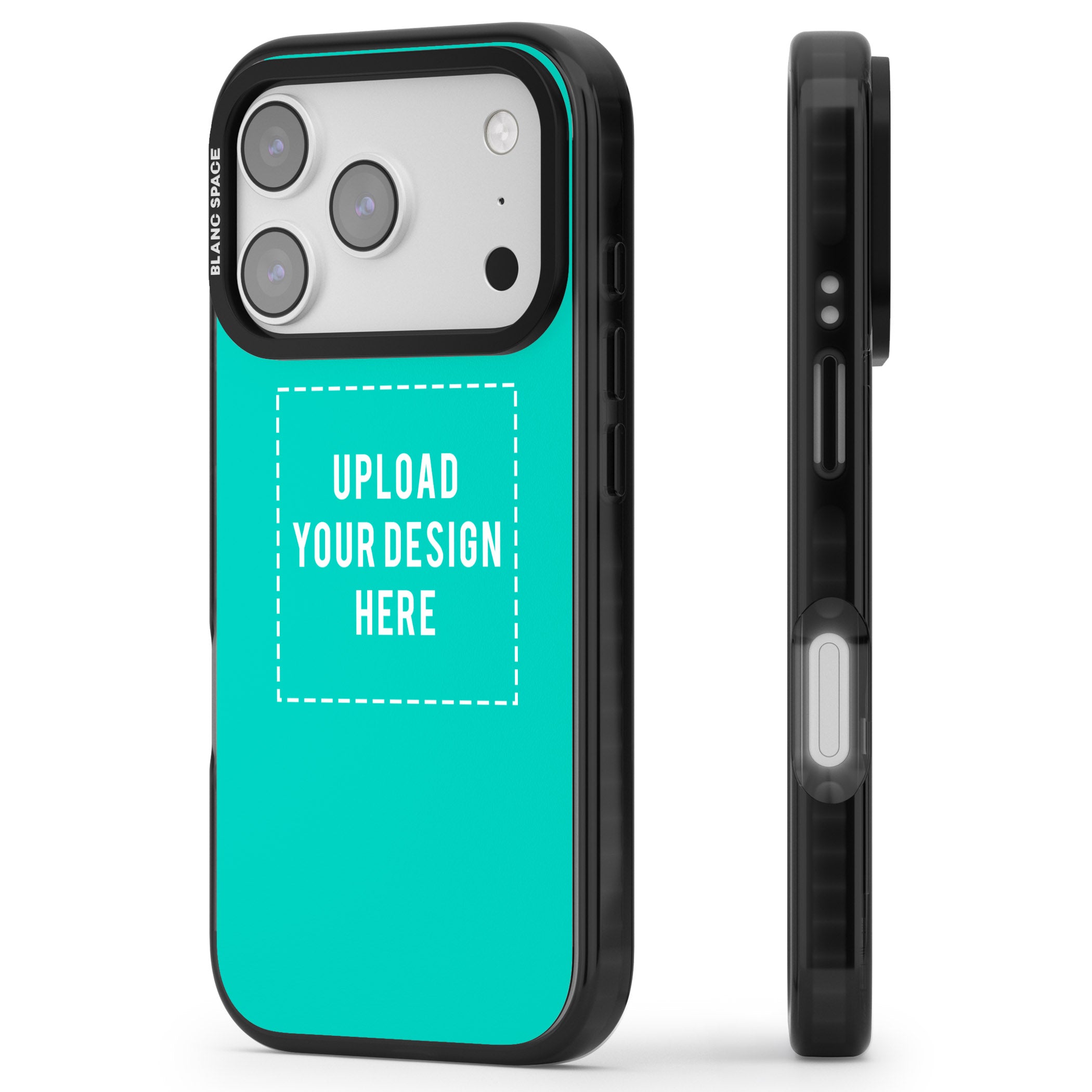 Personalised Personalise Your Own Design iPhone 17 Pro Impact Pro Black Phone Case Side Profile
