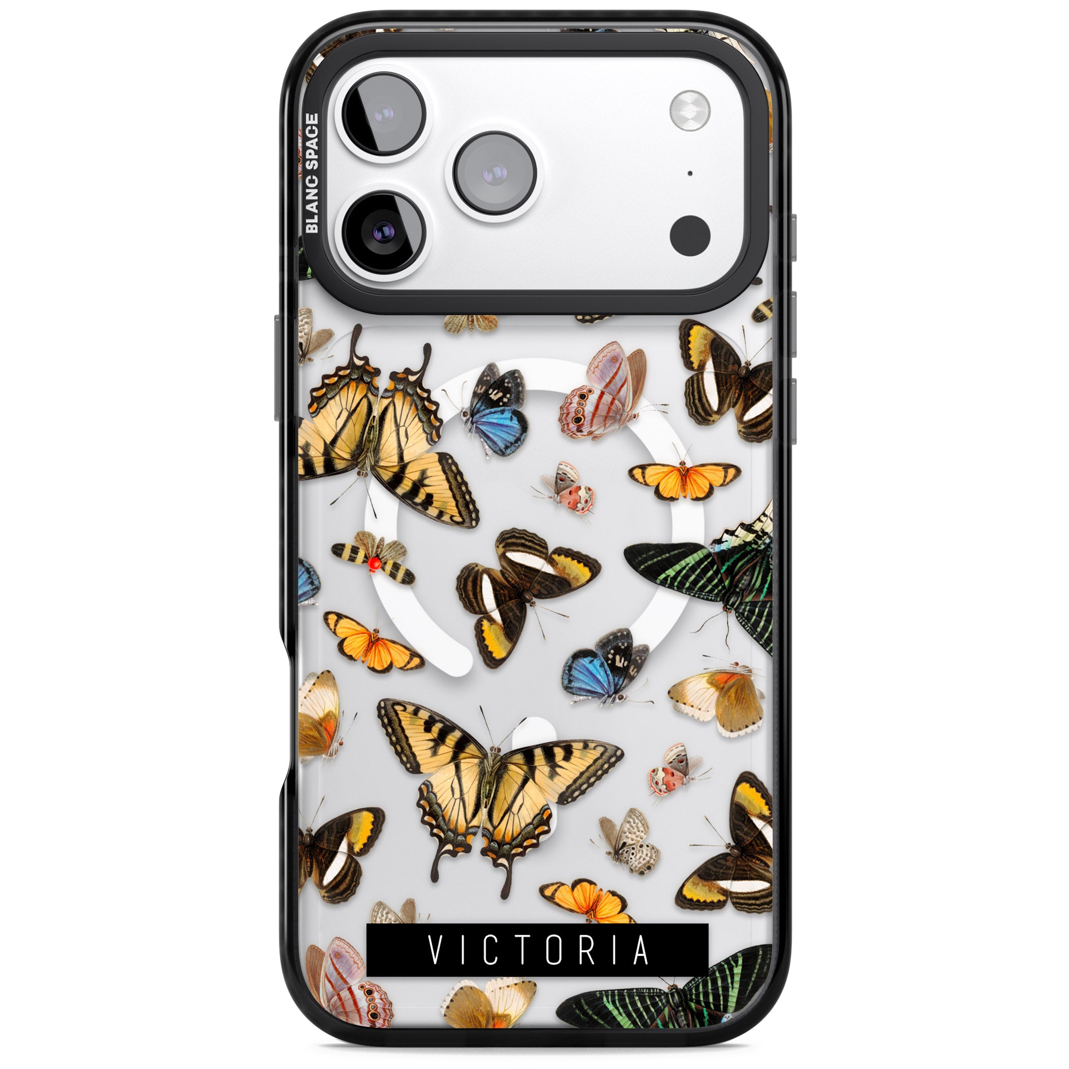 Personalised Butterfly Archive iPhone 17 Pro Impact Pro Black Phone Case