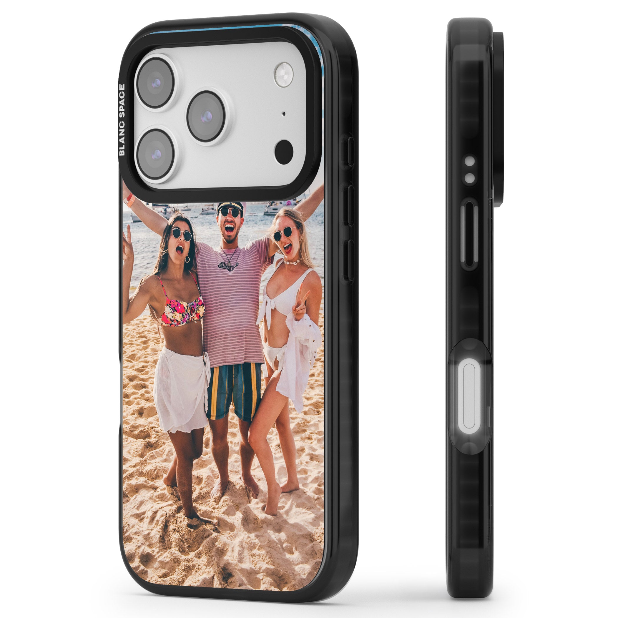 Personalised Photo iPhone 17 Pro Impact Pro Black Phone Case Side Profile