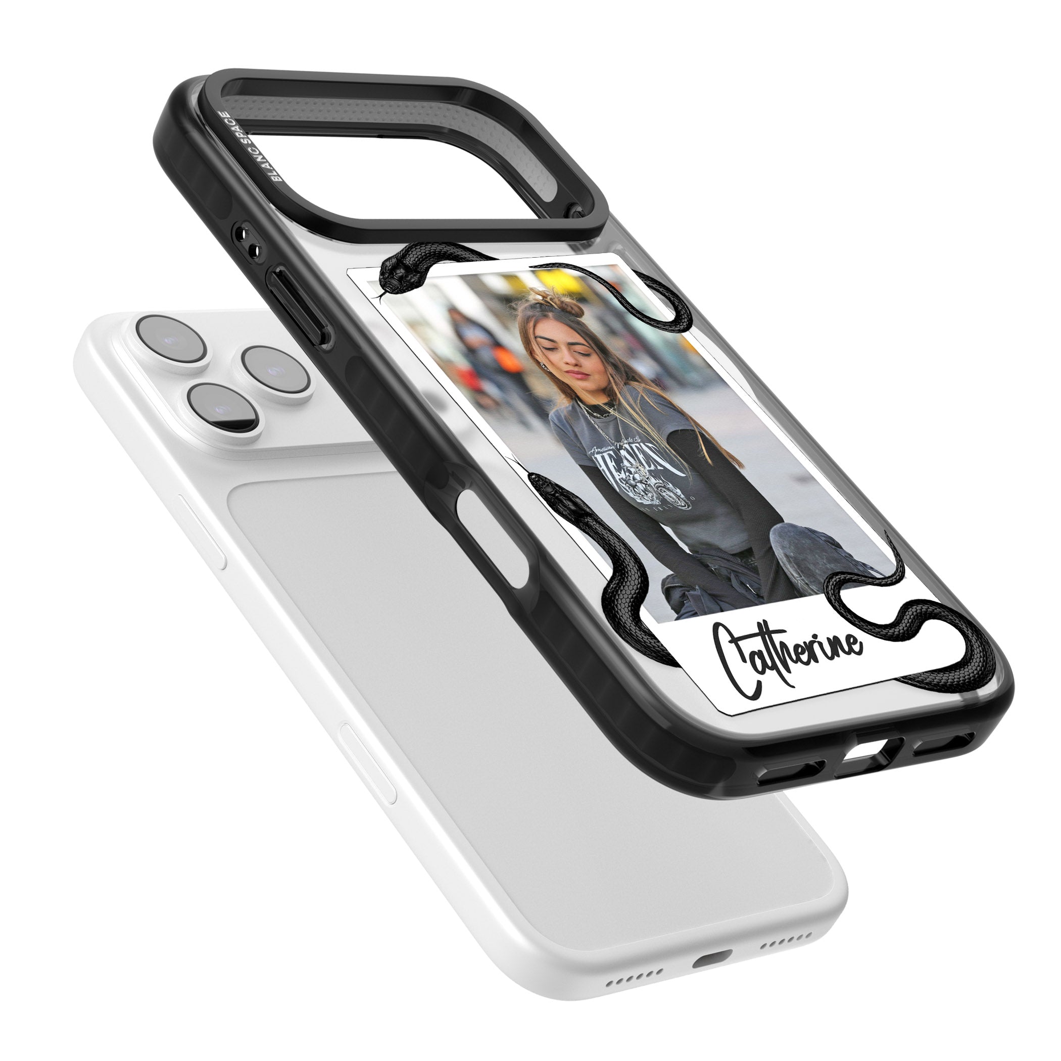 Personalised Snake Instant Photo iPhone 17 Pro Impact Pro Black Phone Case Colours