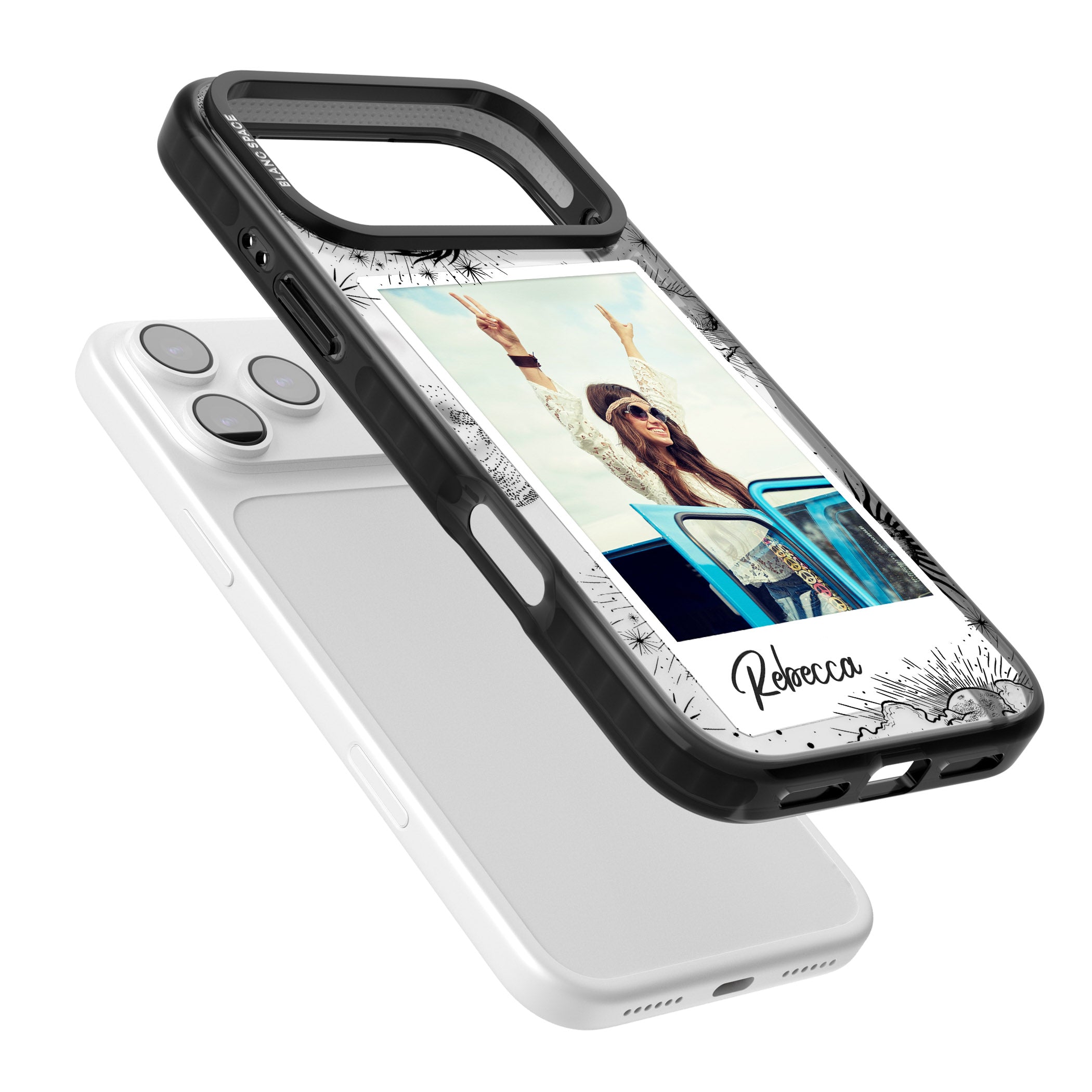 Personalised Astrology Instant Photo iPhone 17 Pro Impact Pro Black Phone Case Colours