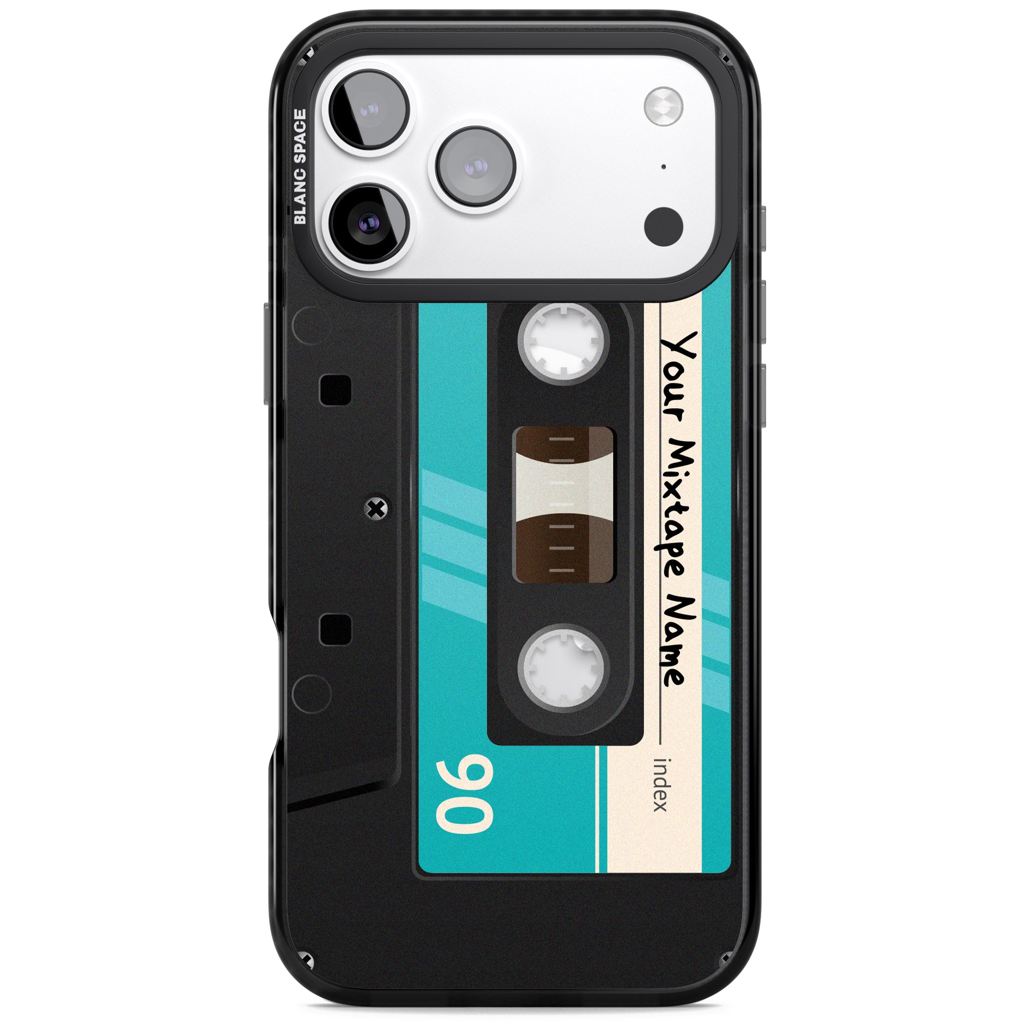 Personalised Retro Mixtape Dark iPhone 17 Pro Impact Pro Black Phone Case