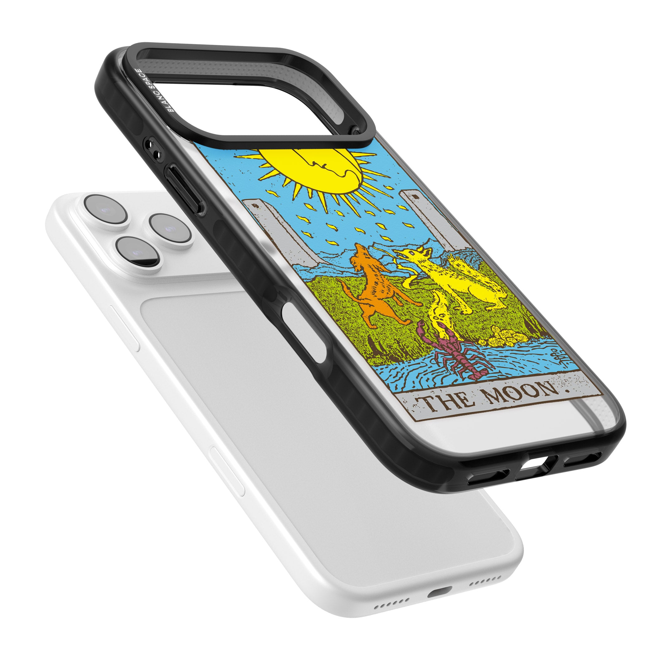 Personalised The Moon Tarot Card (Color) iPhone 17 Pro Impact Pro Black Phone Case Colours