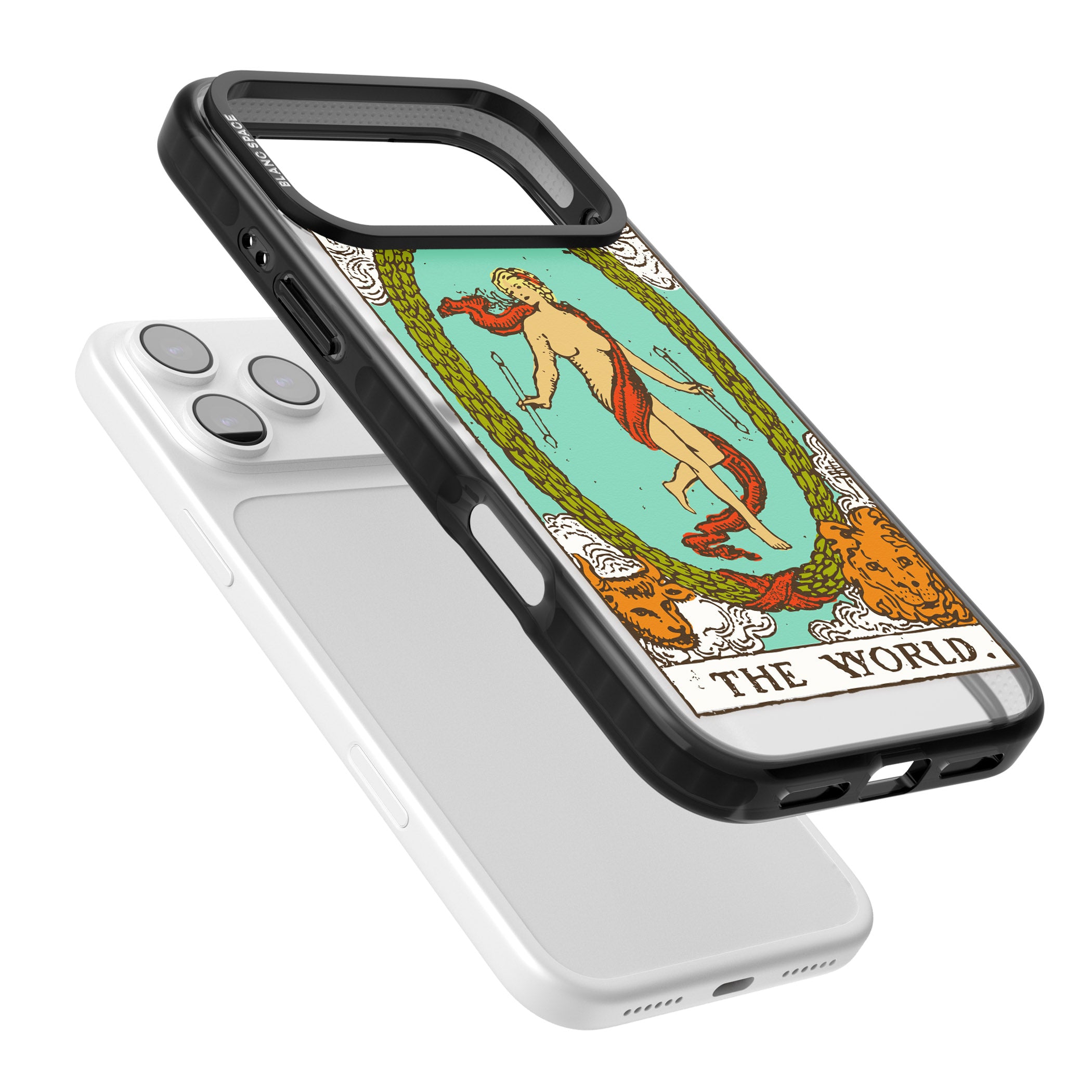 Personalised The World Tarot Card (Color) iPhone 17 Pro Impact Pro Black Phone Case Colours