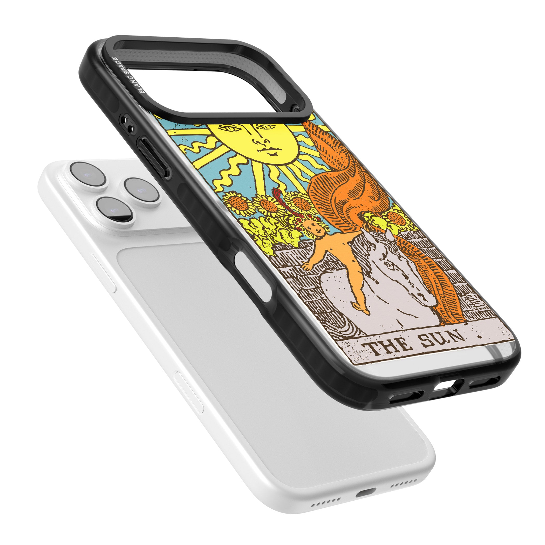 Personalised The Sun Tarot Card (Color) iPhone 17 Pro Impact Pro Black Phone Case Colours