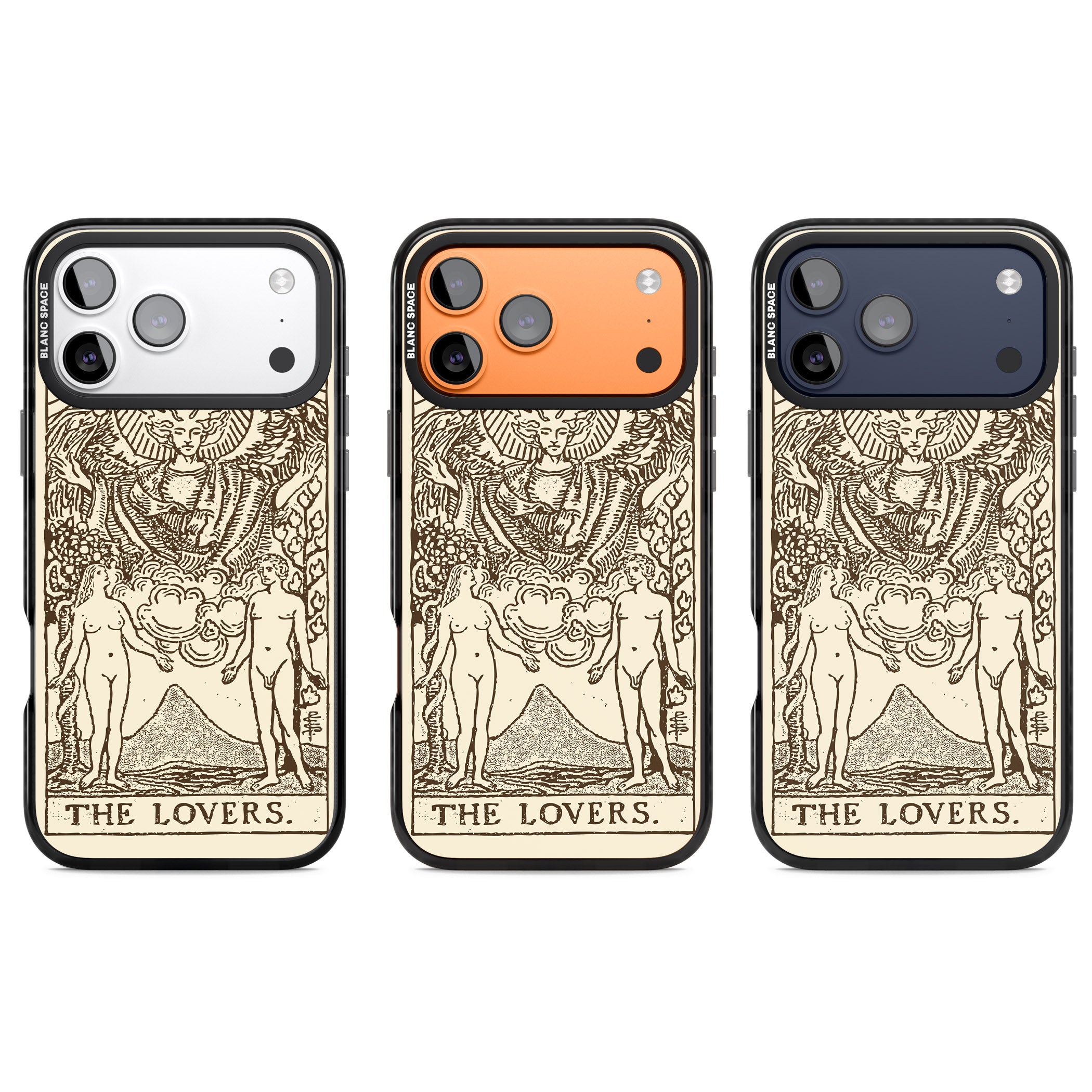 Personalised The Lovers Tarot Card (Cream) iPhone 17 Pro Impact Pro Black Phone Case APT Impact Protection