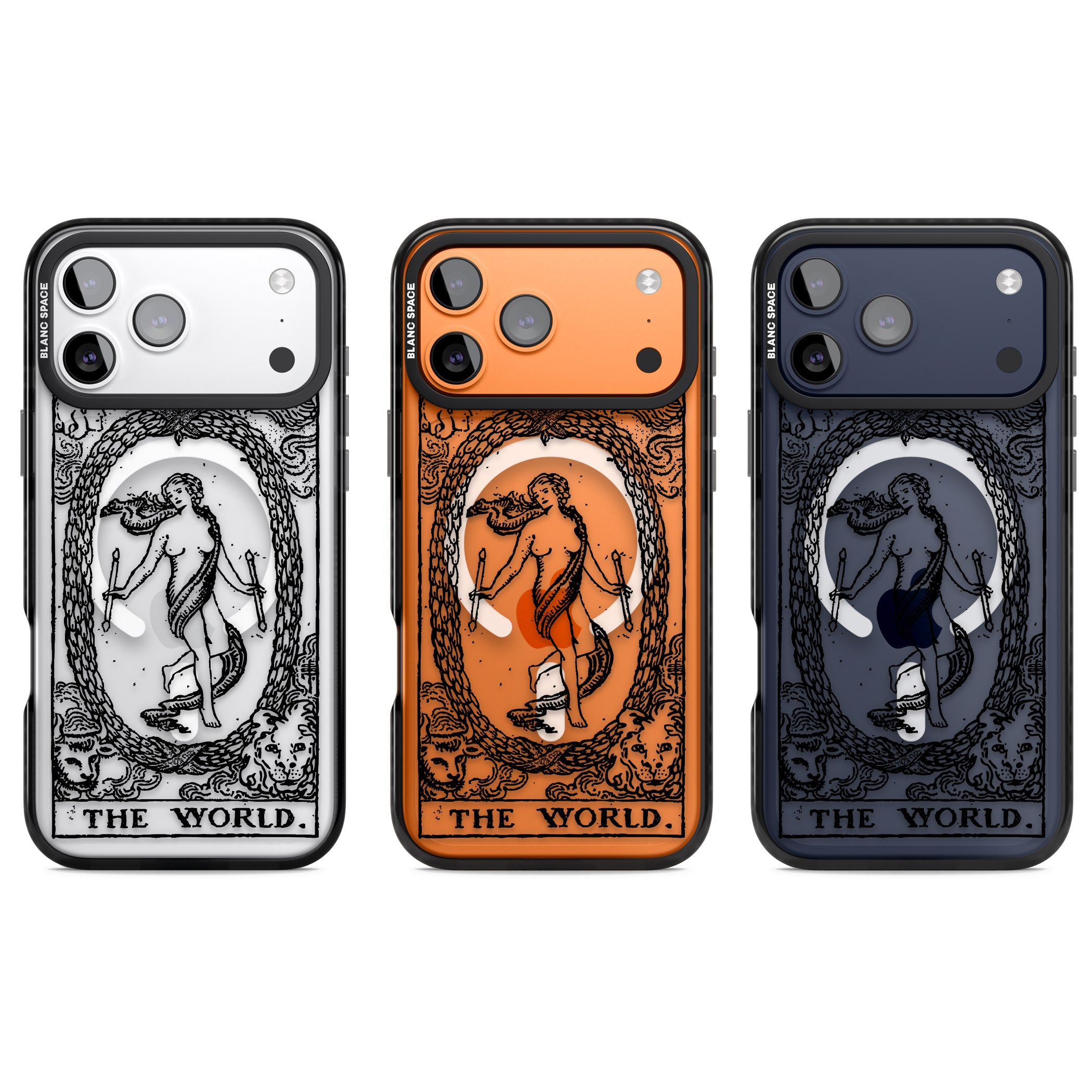 Personalised The World Tarot Card (Clear) iPhone 17 Pro Impact Pro Black Phone Case APT Impact Protection
