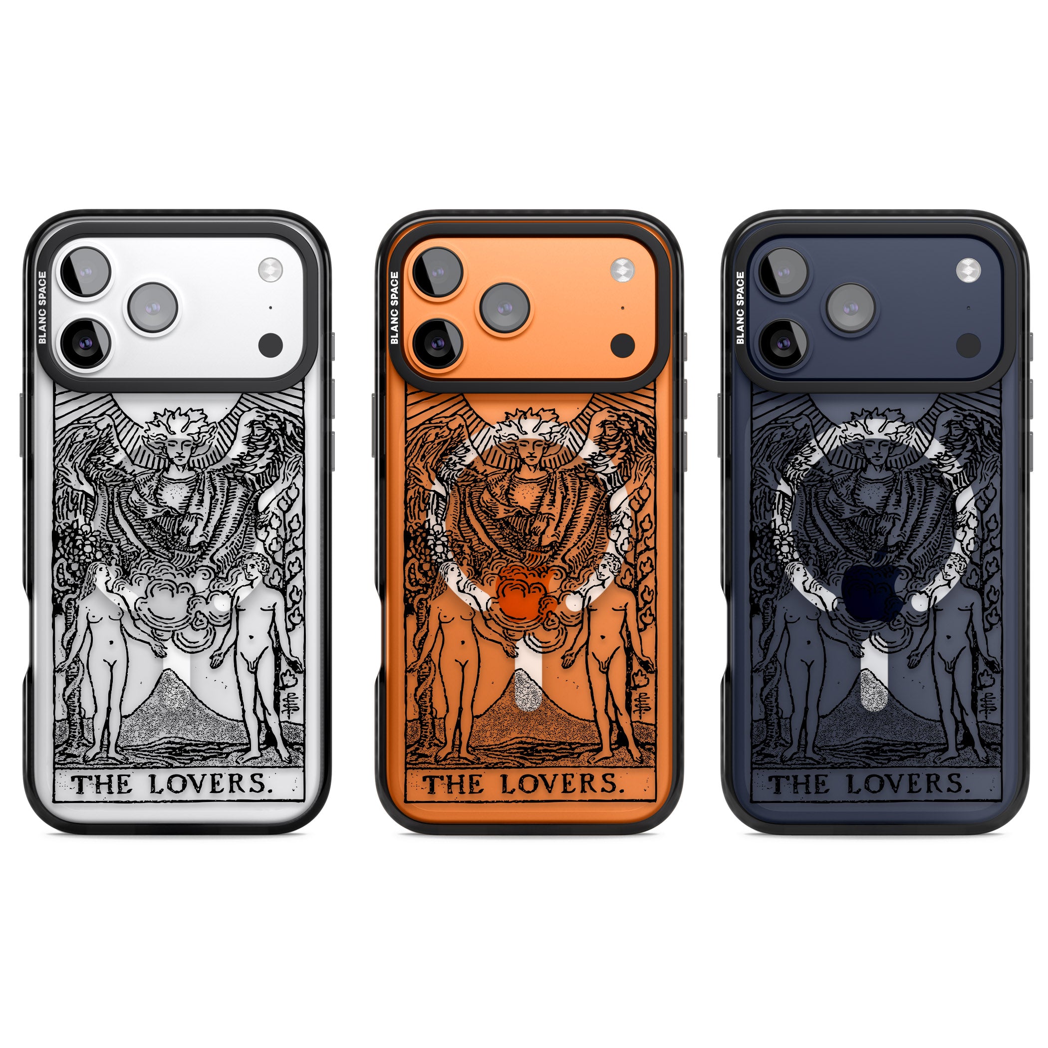 Personalised The Lovers Tarot Card (Clear) iPhone 17 Pro Impact Pro Black Phone Case APT Impact Protection