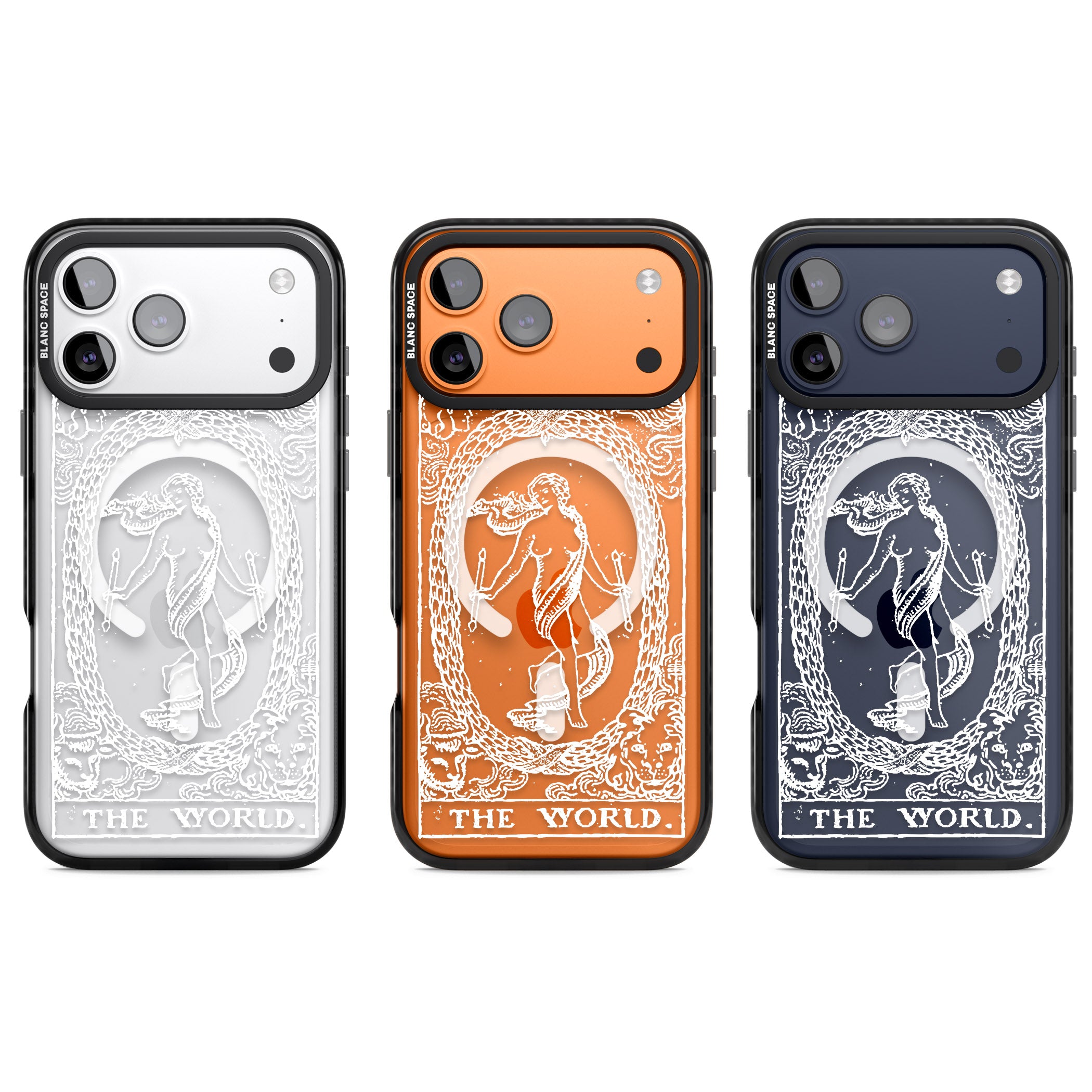 Personalised The World Tarot Card (White) iPhone 17 Pro Impact Pro Black Phone Case APT Impact Protection