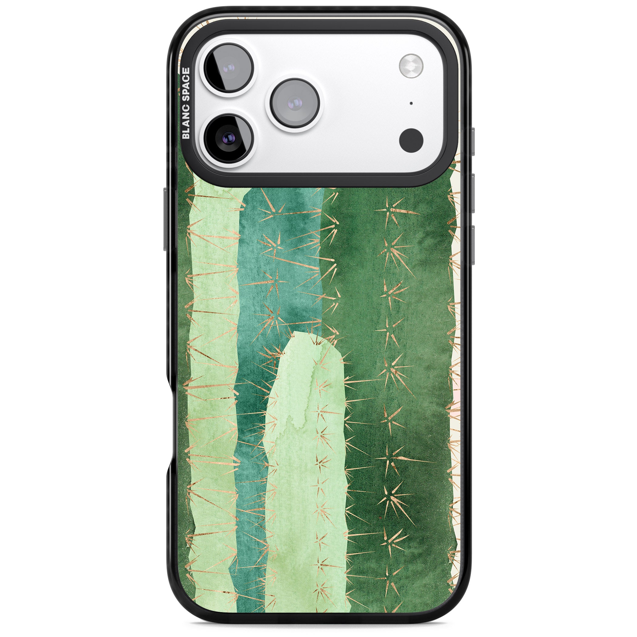 Large Cacti iPhone 17 Pro Impact Pro Black Phone Case